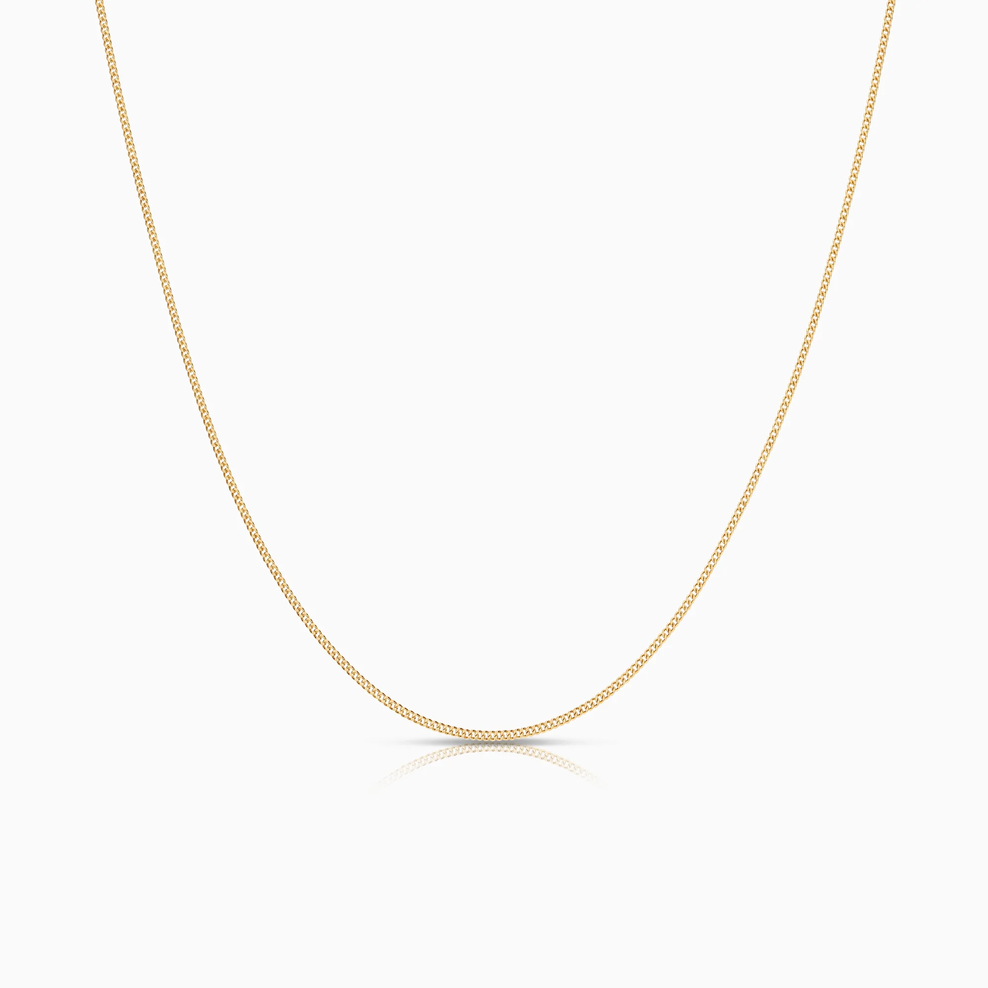 Curb chain necklace 2.13g 18K gold