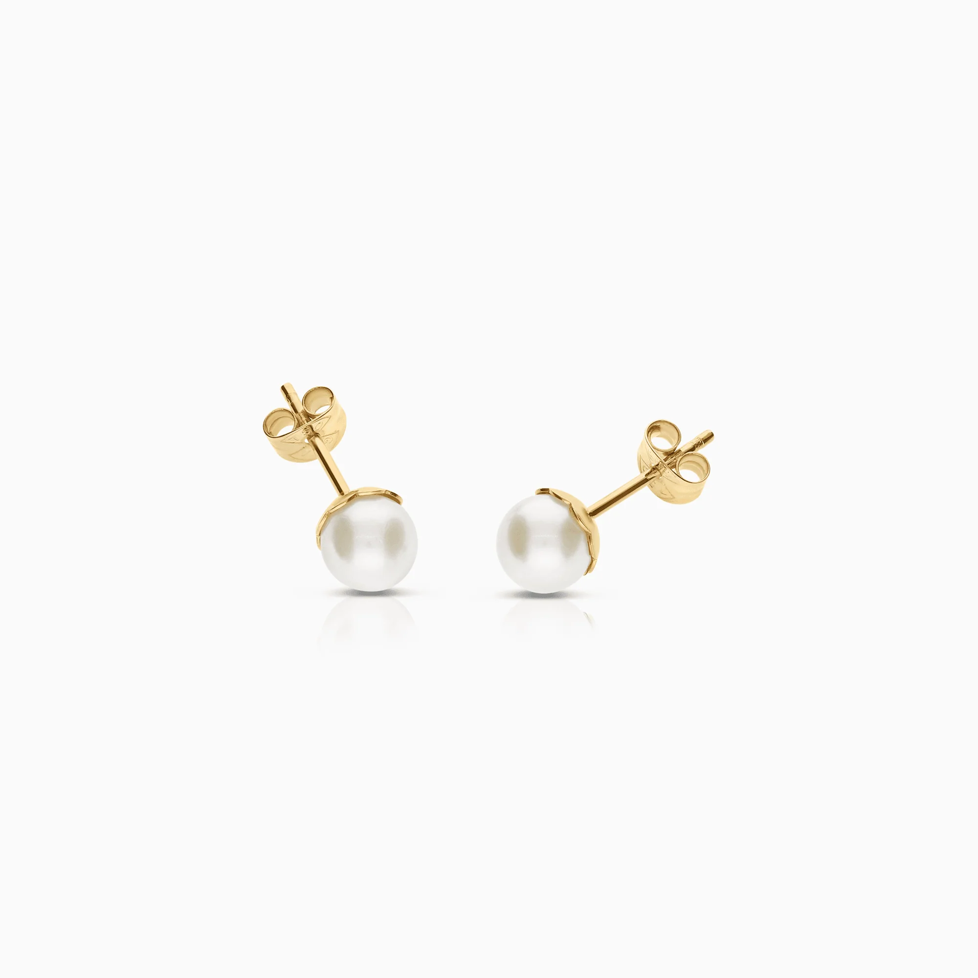 Pearl earrings 1.16g 18K gold - Image 2