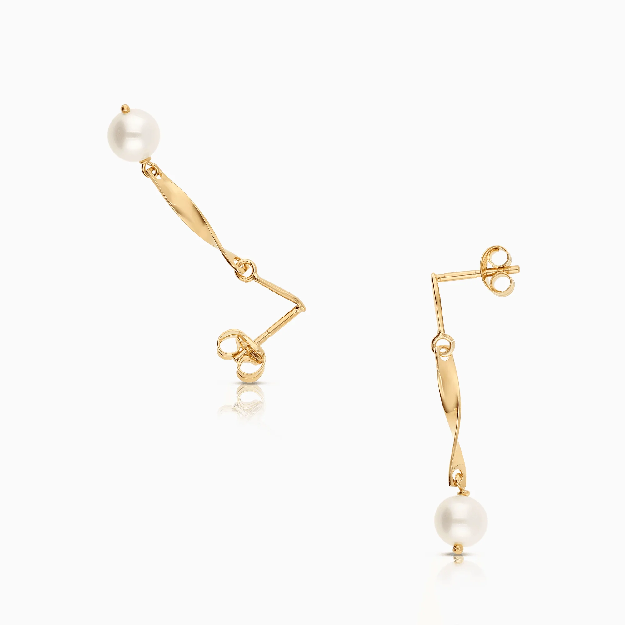 Pearl earrings 1.30g 18K gold - Image 2