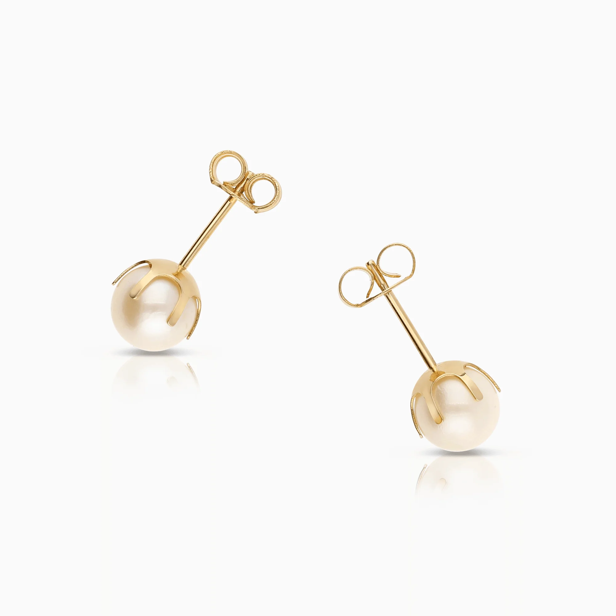 Pearl earrings 1.92g 18K gold - Image 2