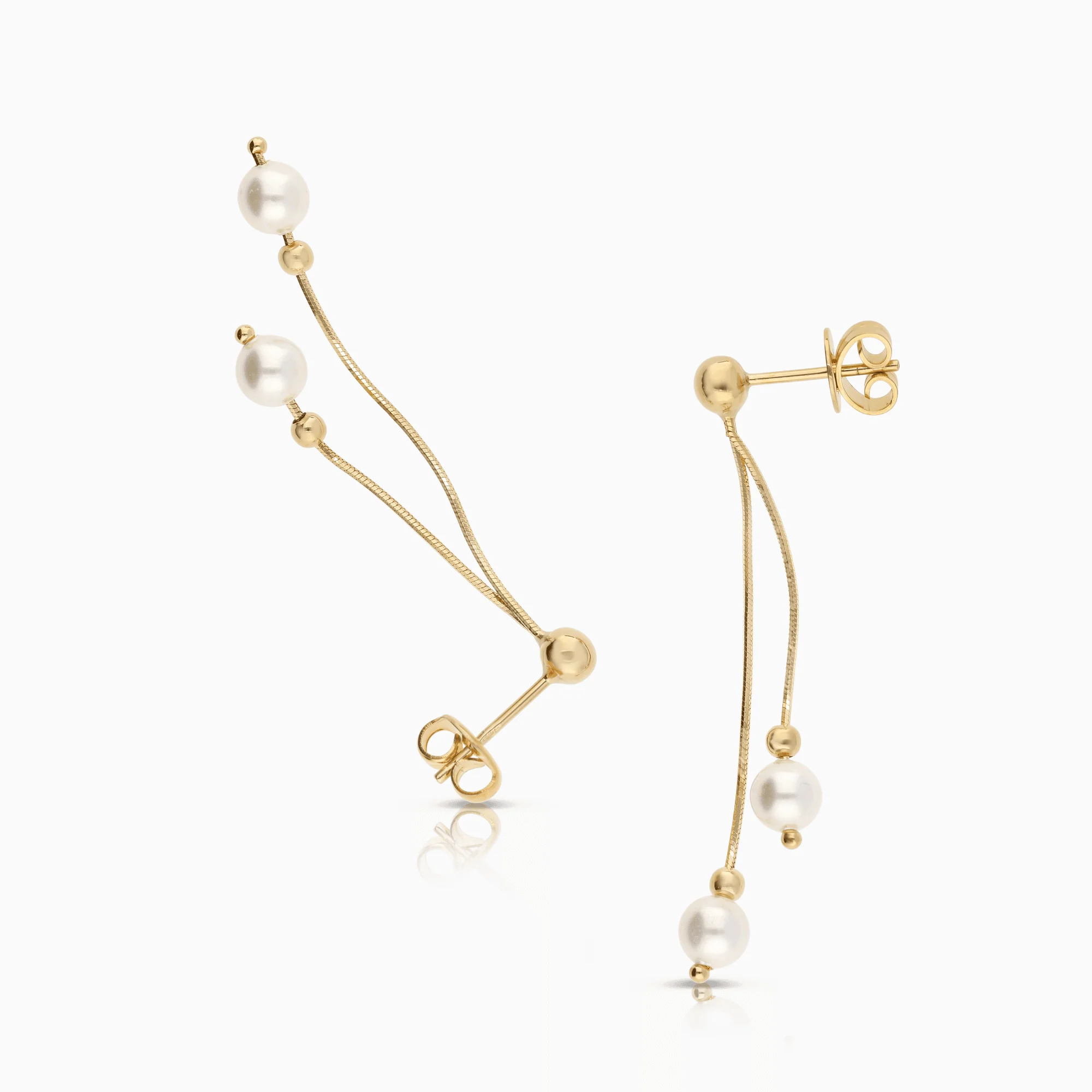 Pearl earrings 3.20g 18K gold - Image 2