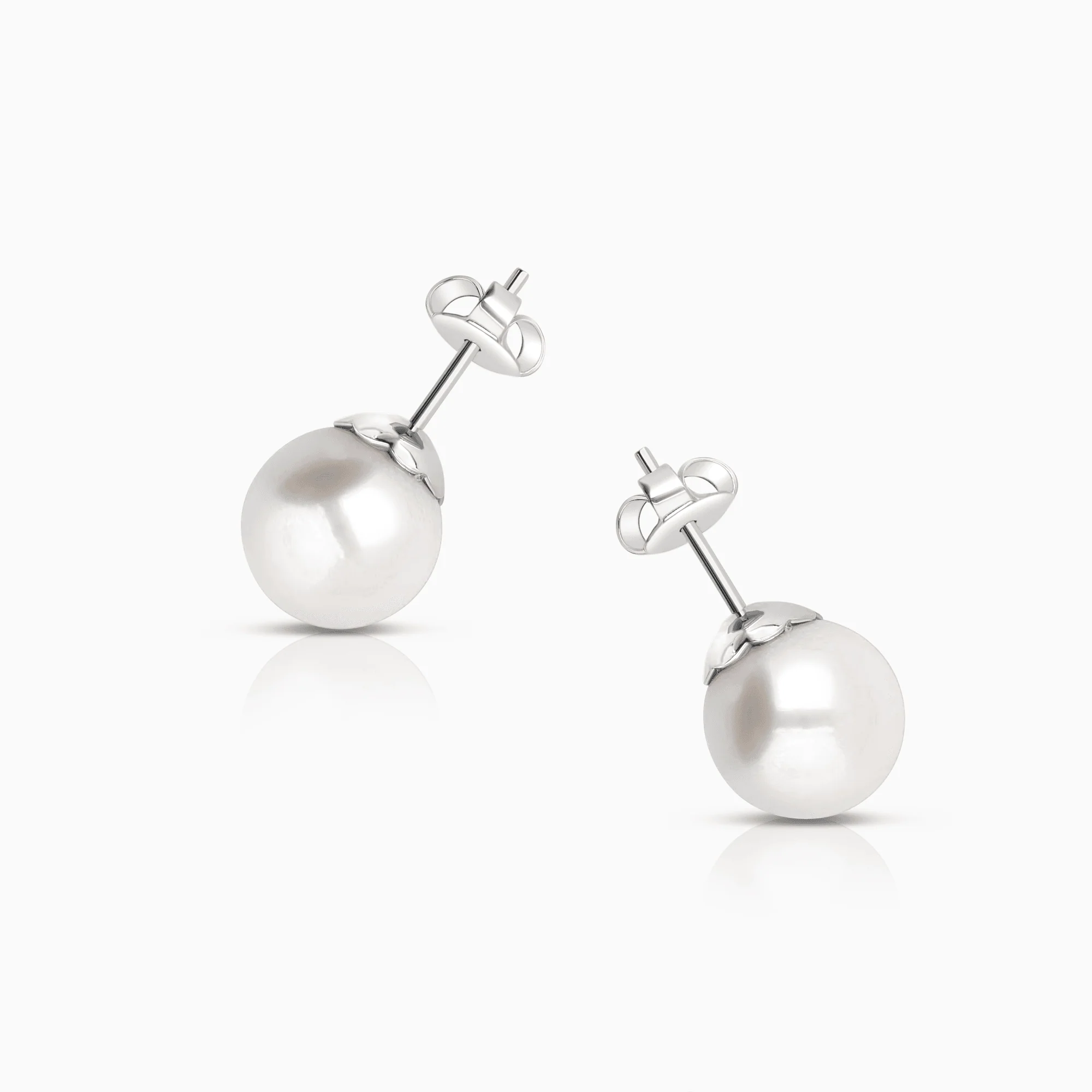 Pearl earrings 3.40g 18K white gold - Image 2