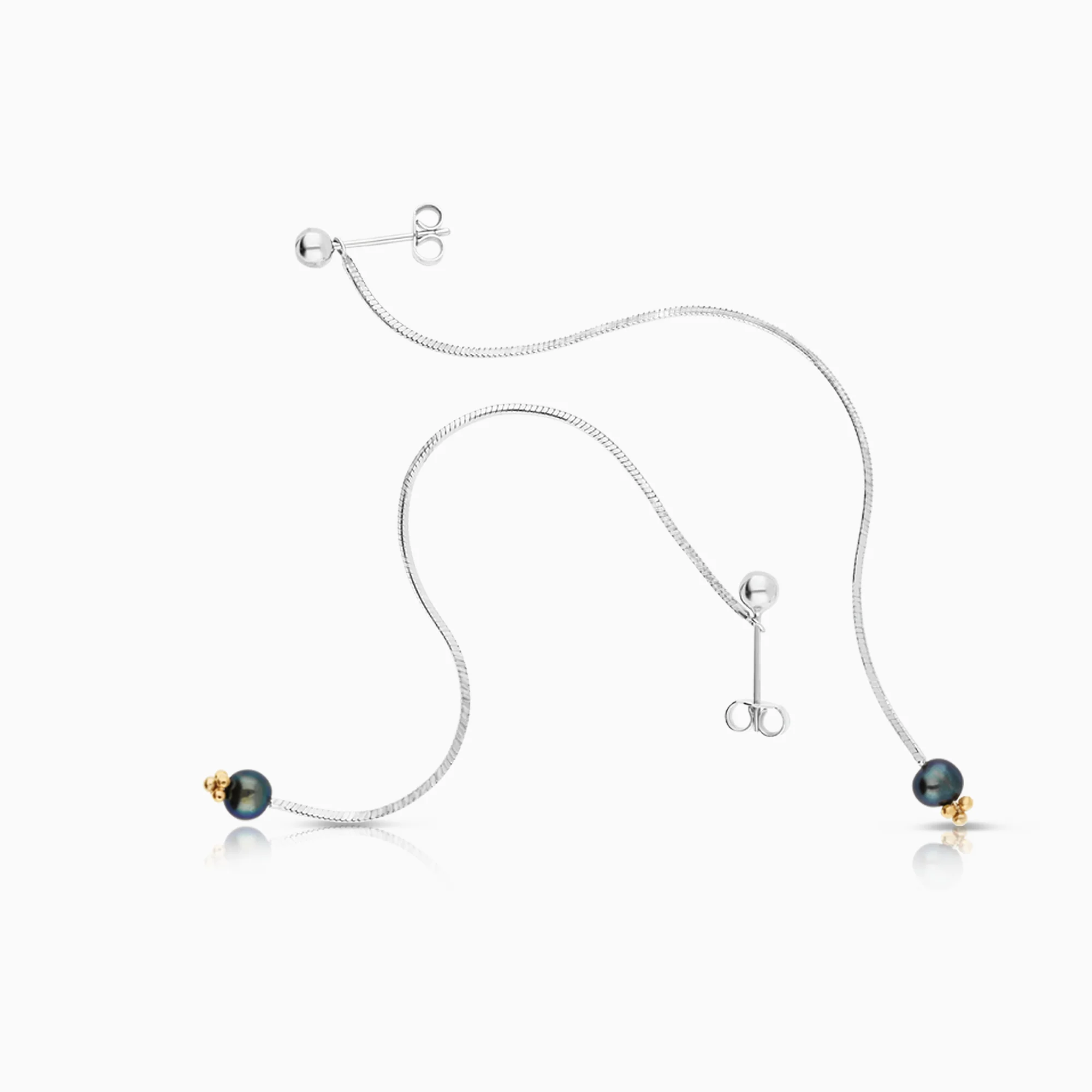 Pearl earrings 4.12g 18K white gold - Image 2
