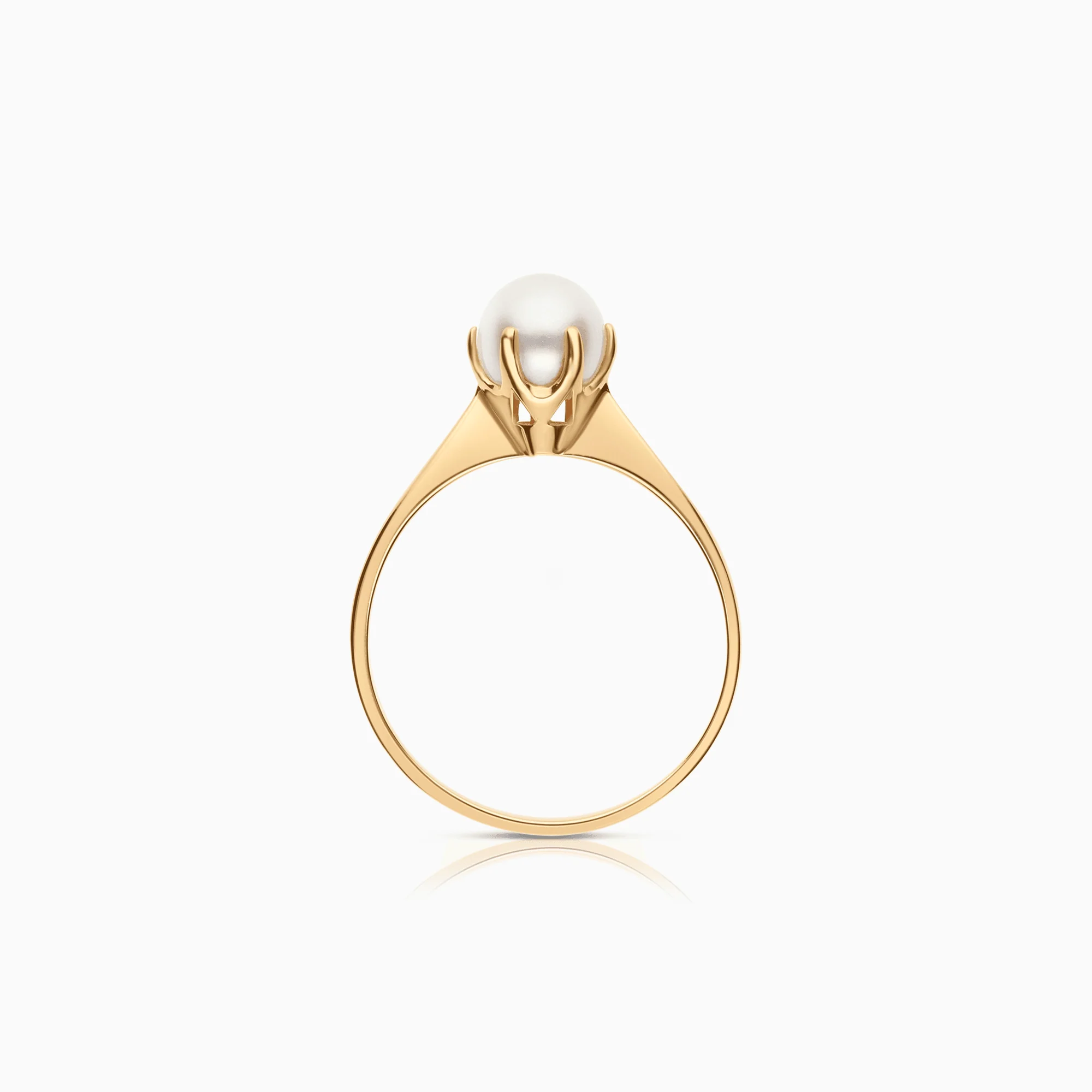 Gold ring with pearl 2.06g 18K gold - Image 2