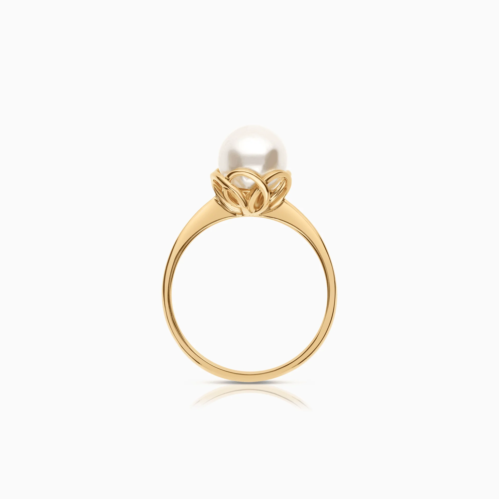 Gold ring with pearl 3.52g 18K gold - Image 2