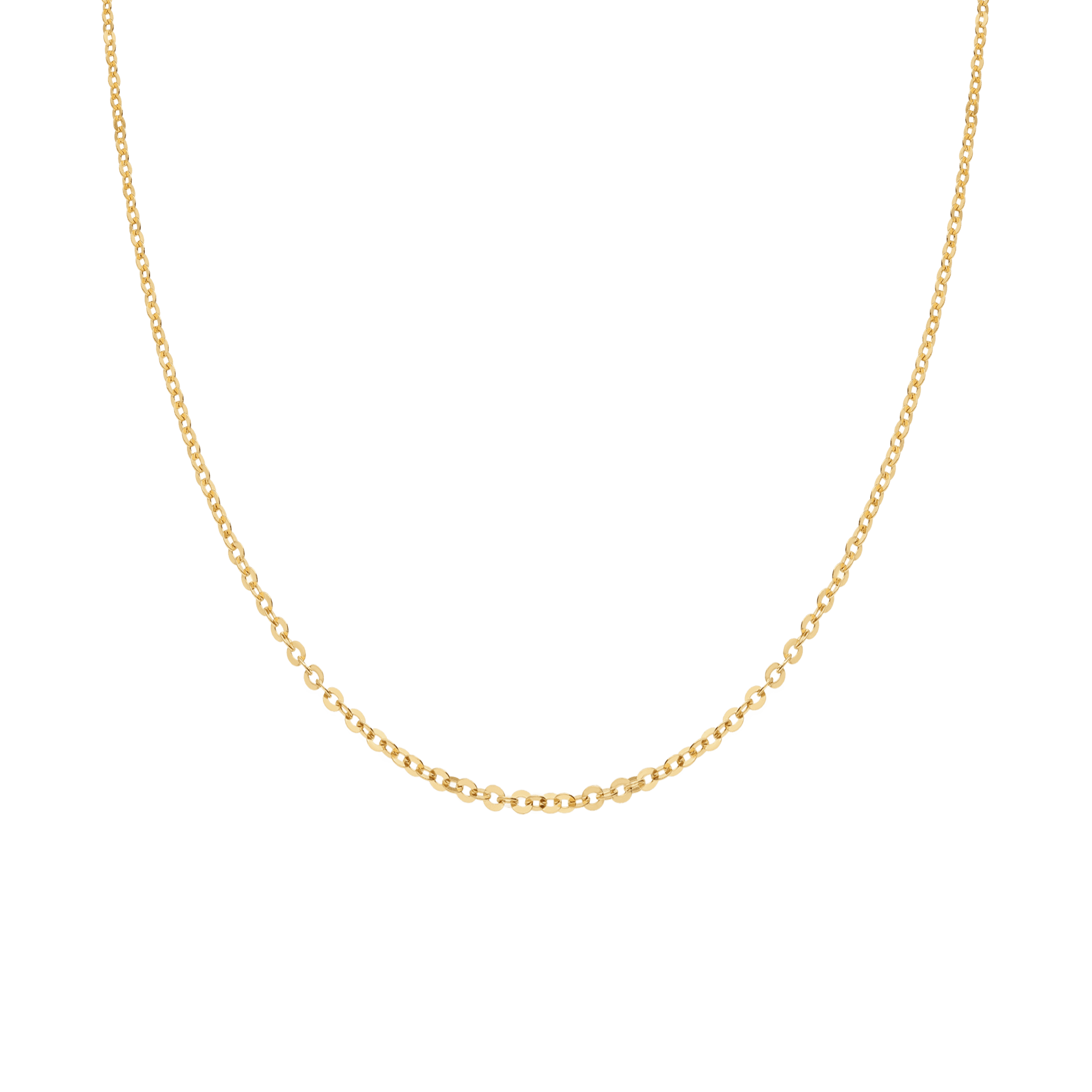 Flat cable chain 50cm 18K gold - Image 2