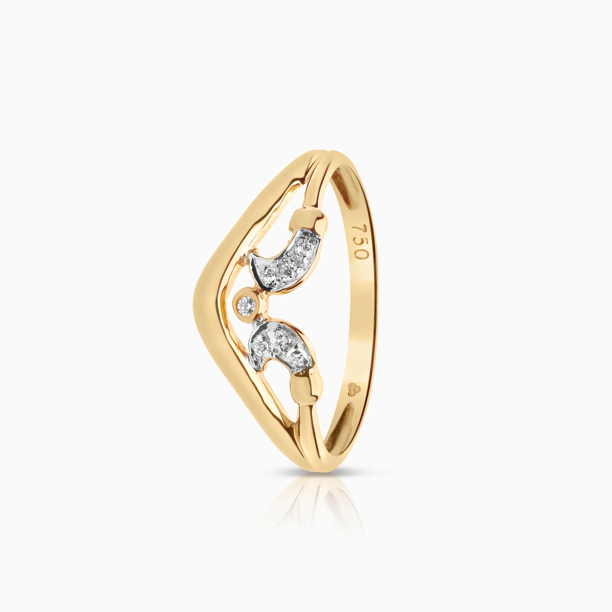 Ring cubic zirconia 1.90g 18K gold