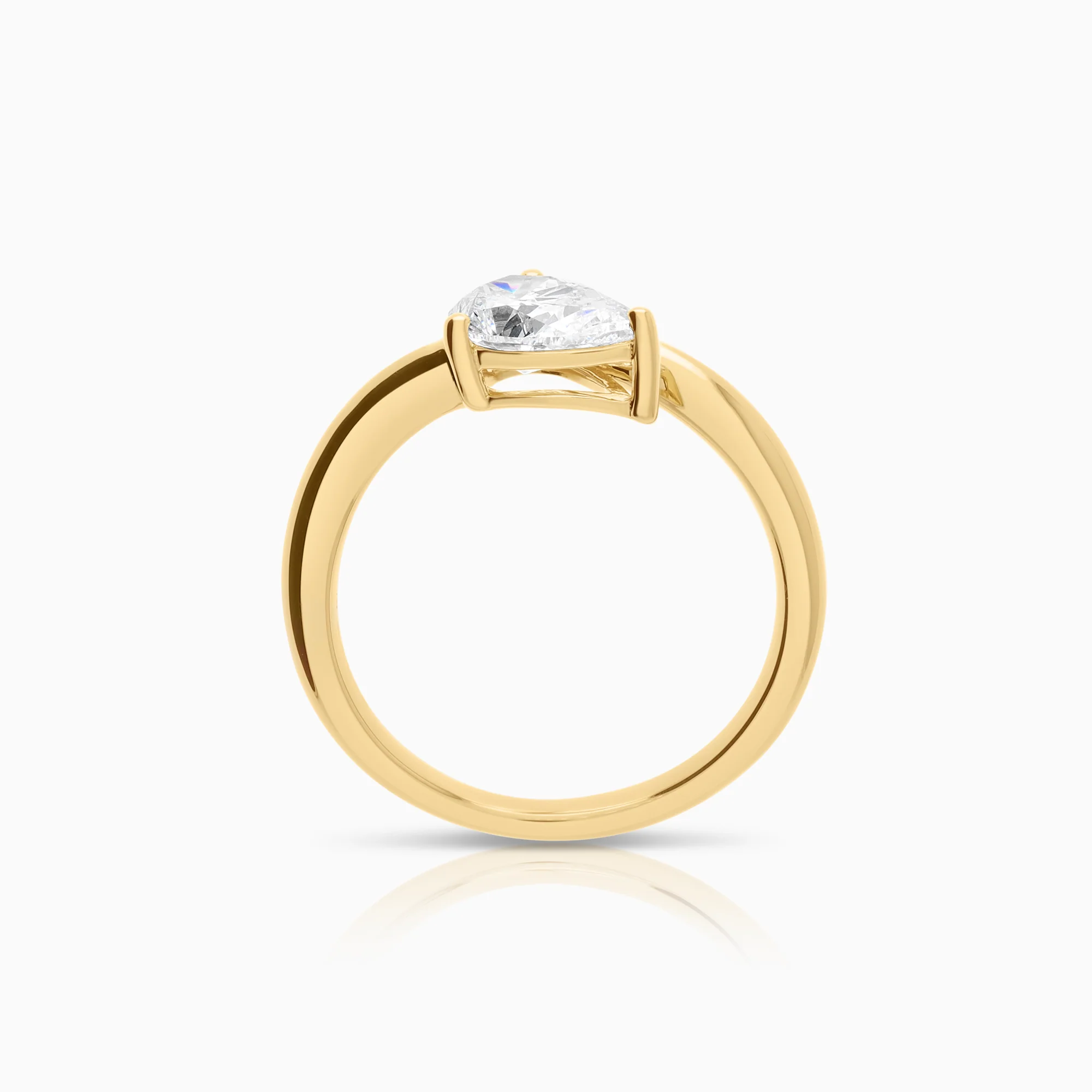 Ring cubic zirconia 3.50g 18K yellow gold - Image 2
