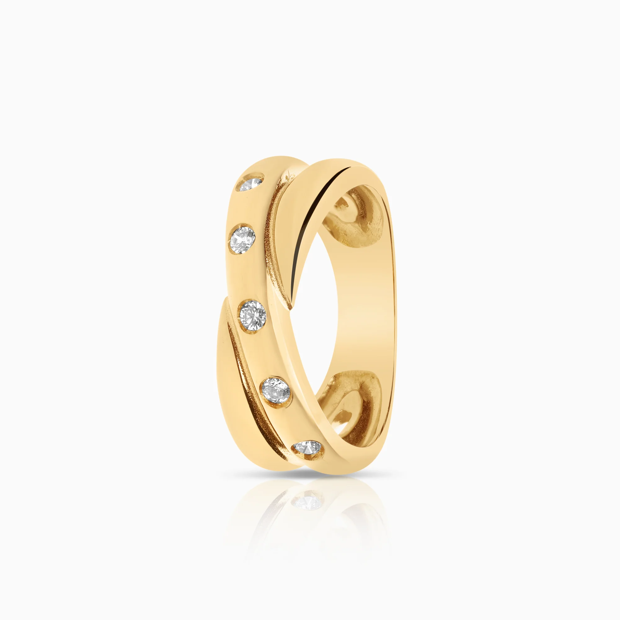 Ring cubic zirconia 4.86g 18K gold
