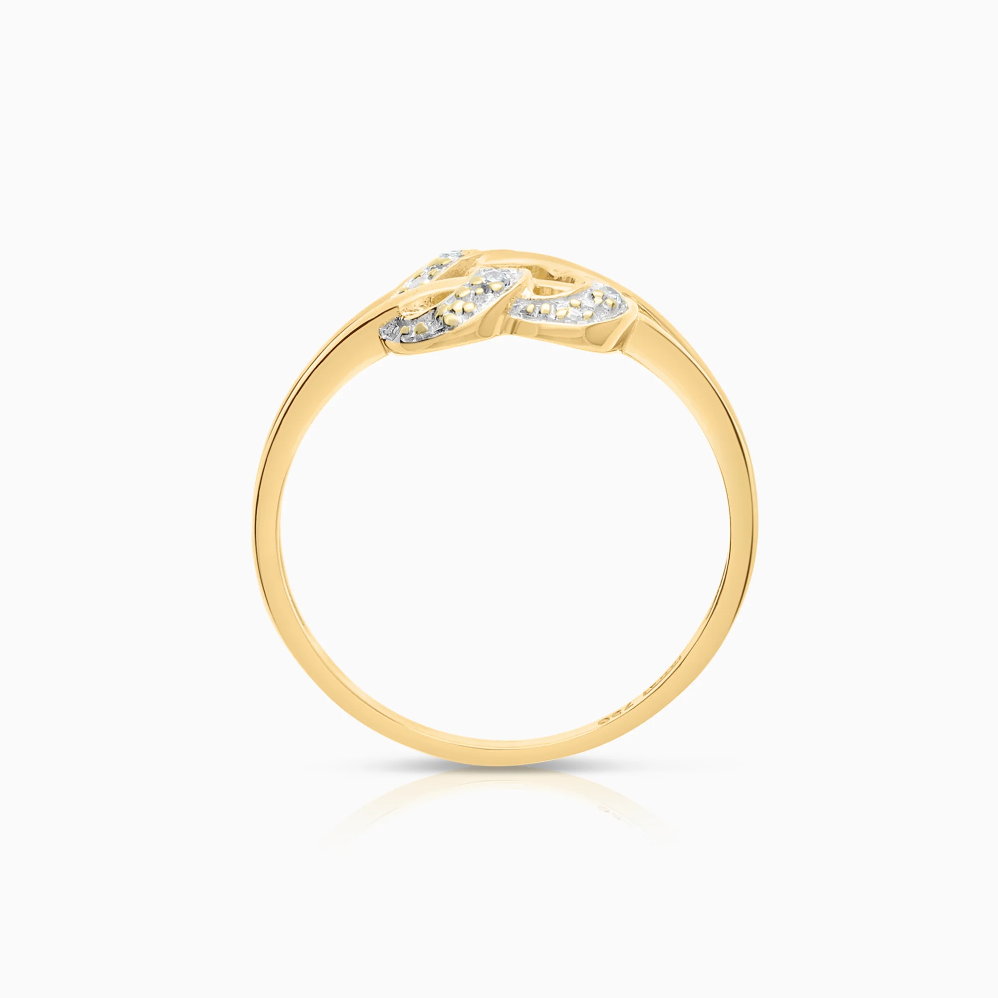Heart ring 0.015ct 18K gold - Image 2