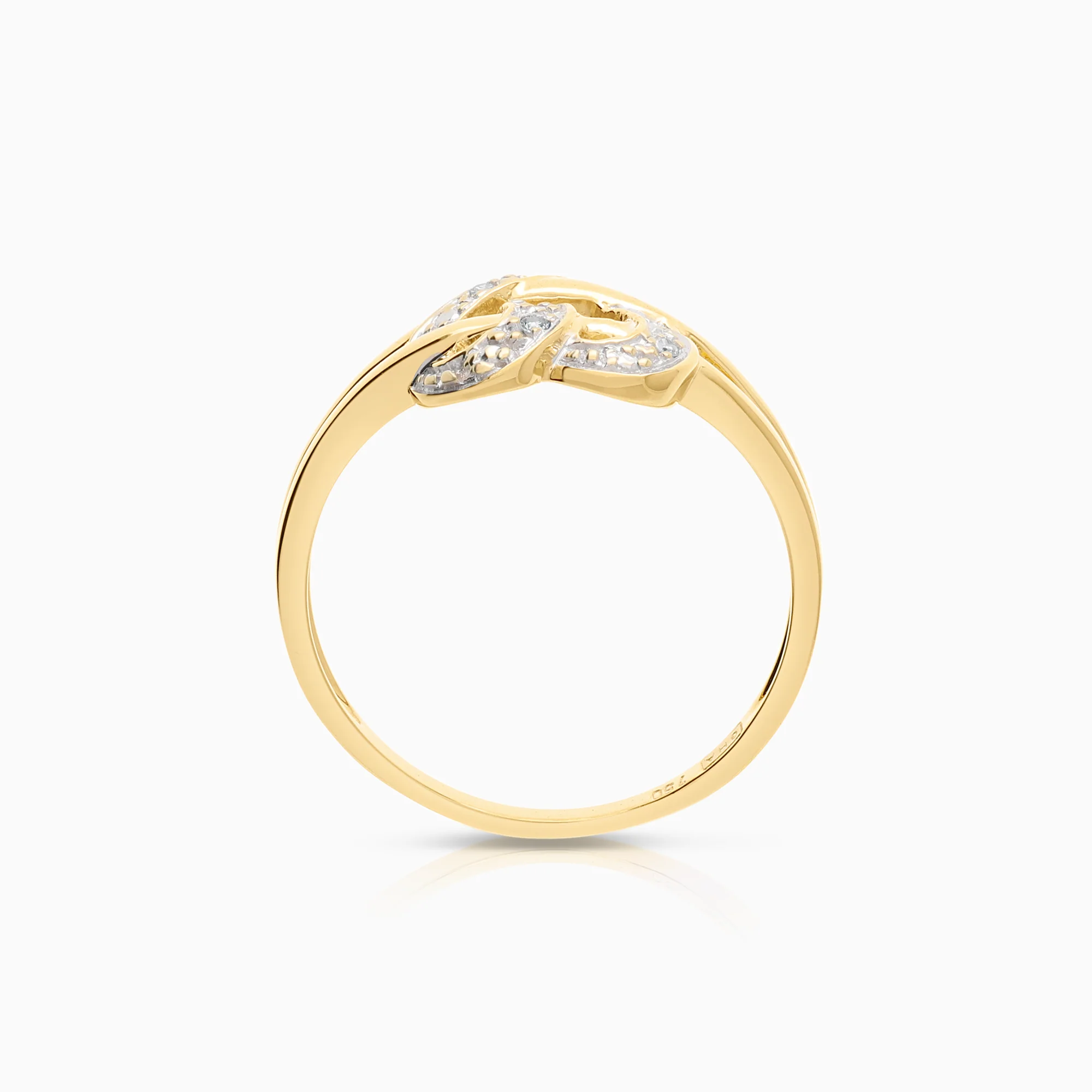 Heart ring 0.01ct 18K gold - Image 2