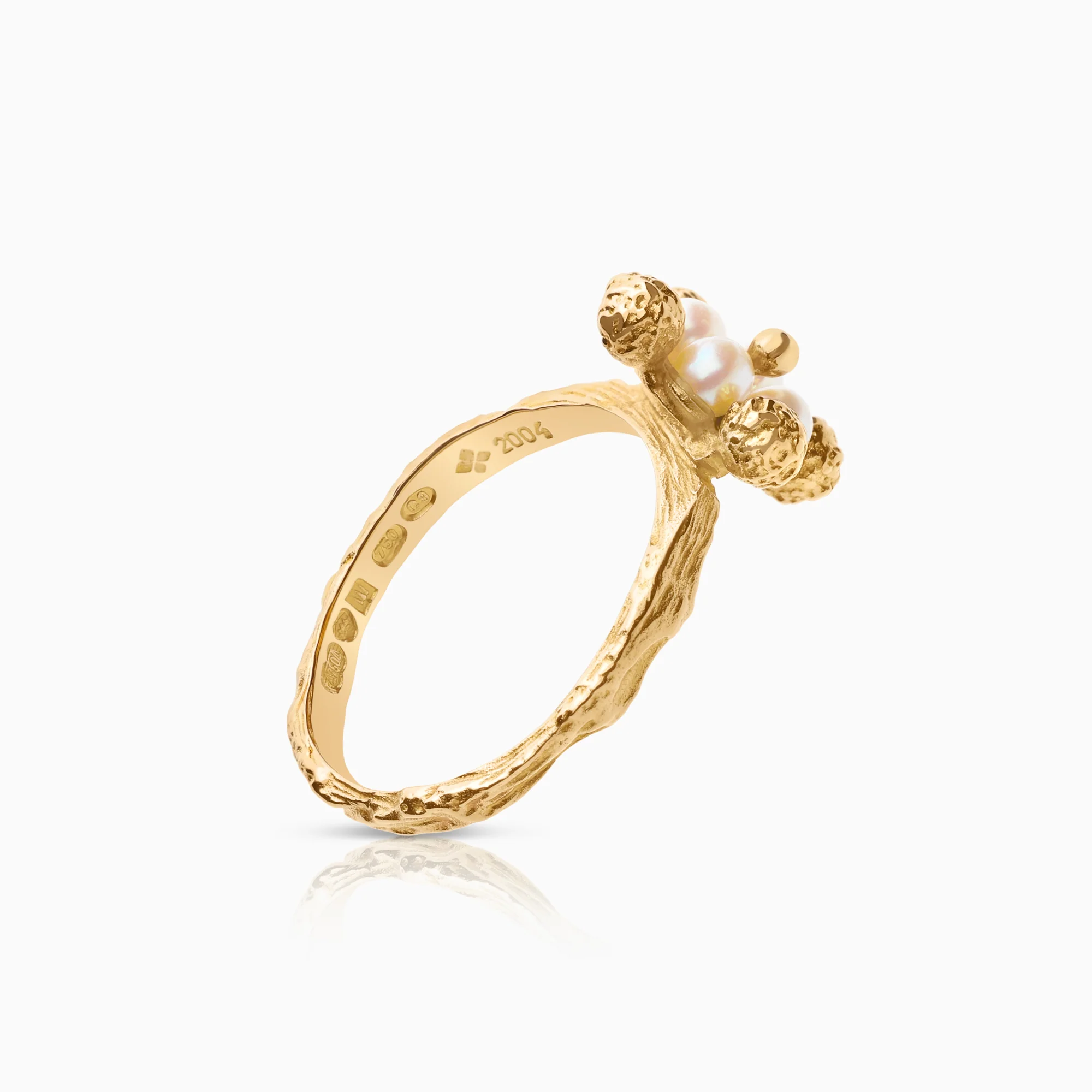Ring, Lapponia cultured pearls 4.85g 18K gold - Image 2