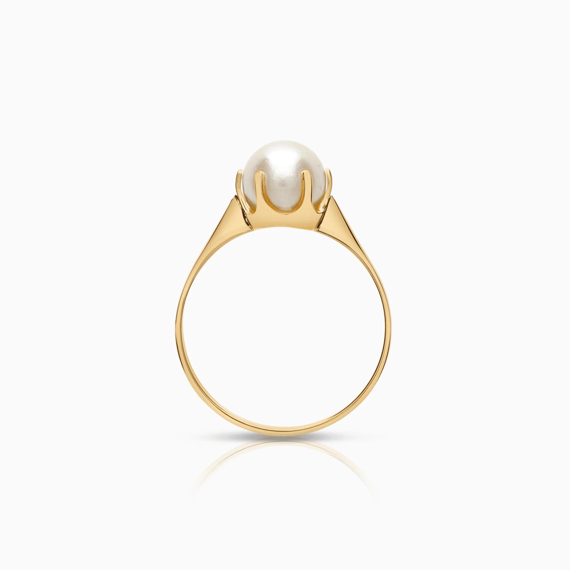 Ring with pearl 2.19g 18K gold - Image 2