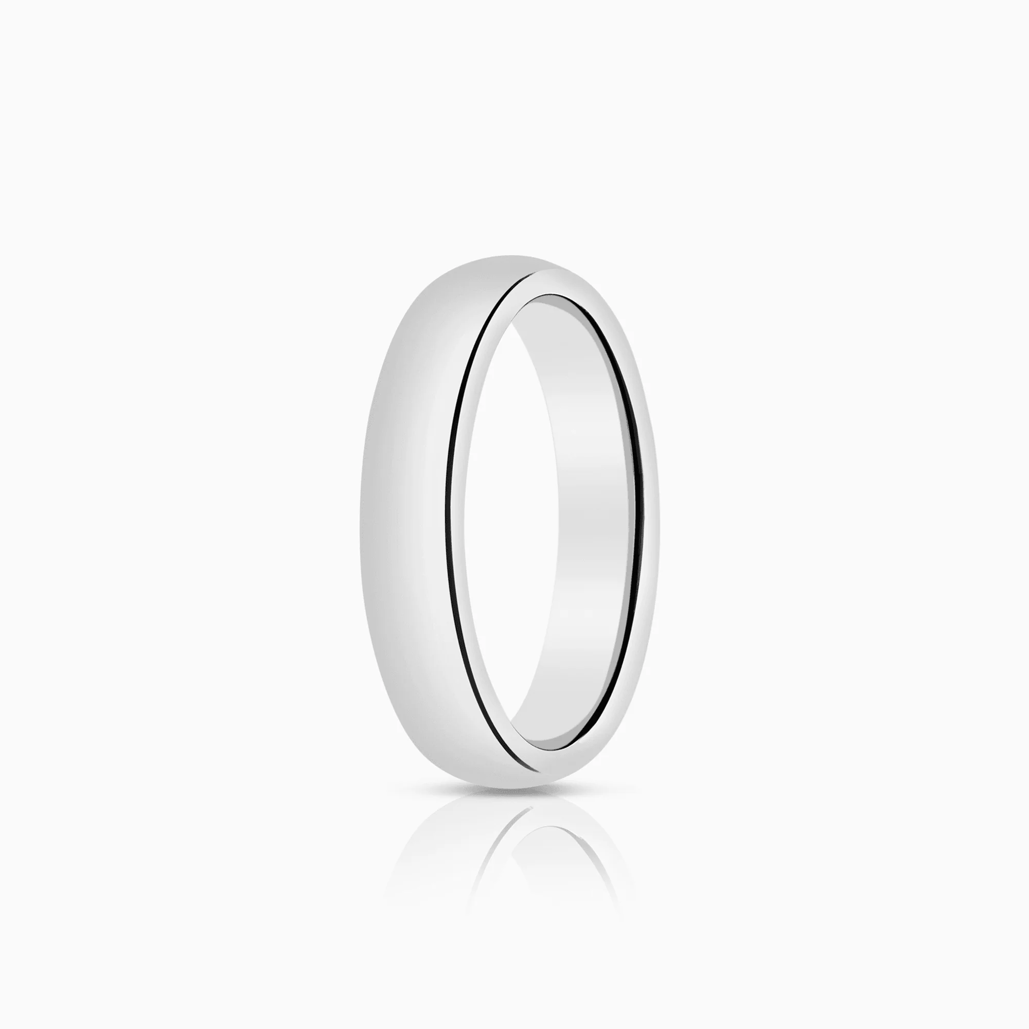 Plain ring 9.17g 18K white gold