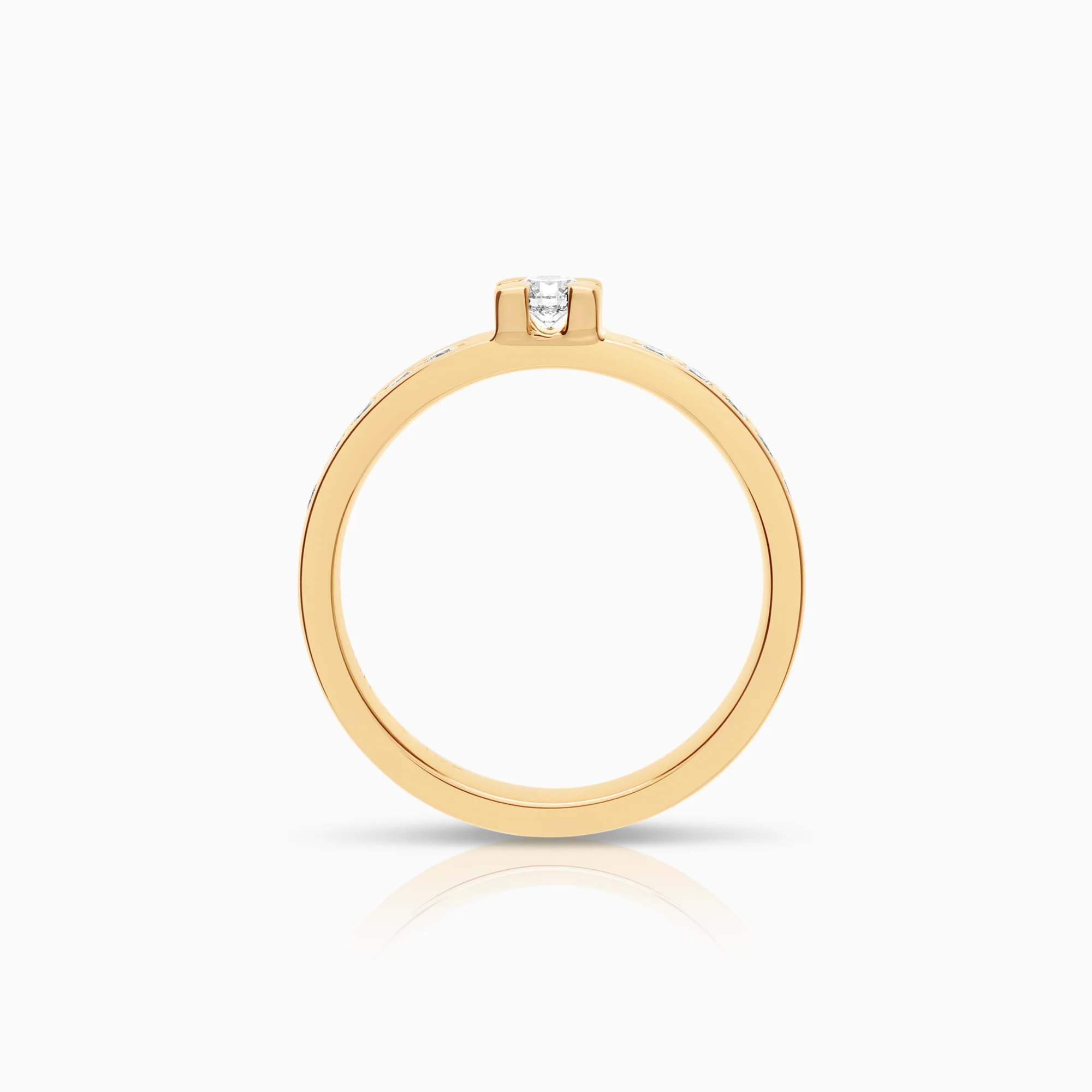 Side-stone ring 0.40ct 18K gold - Image 2