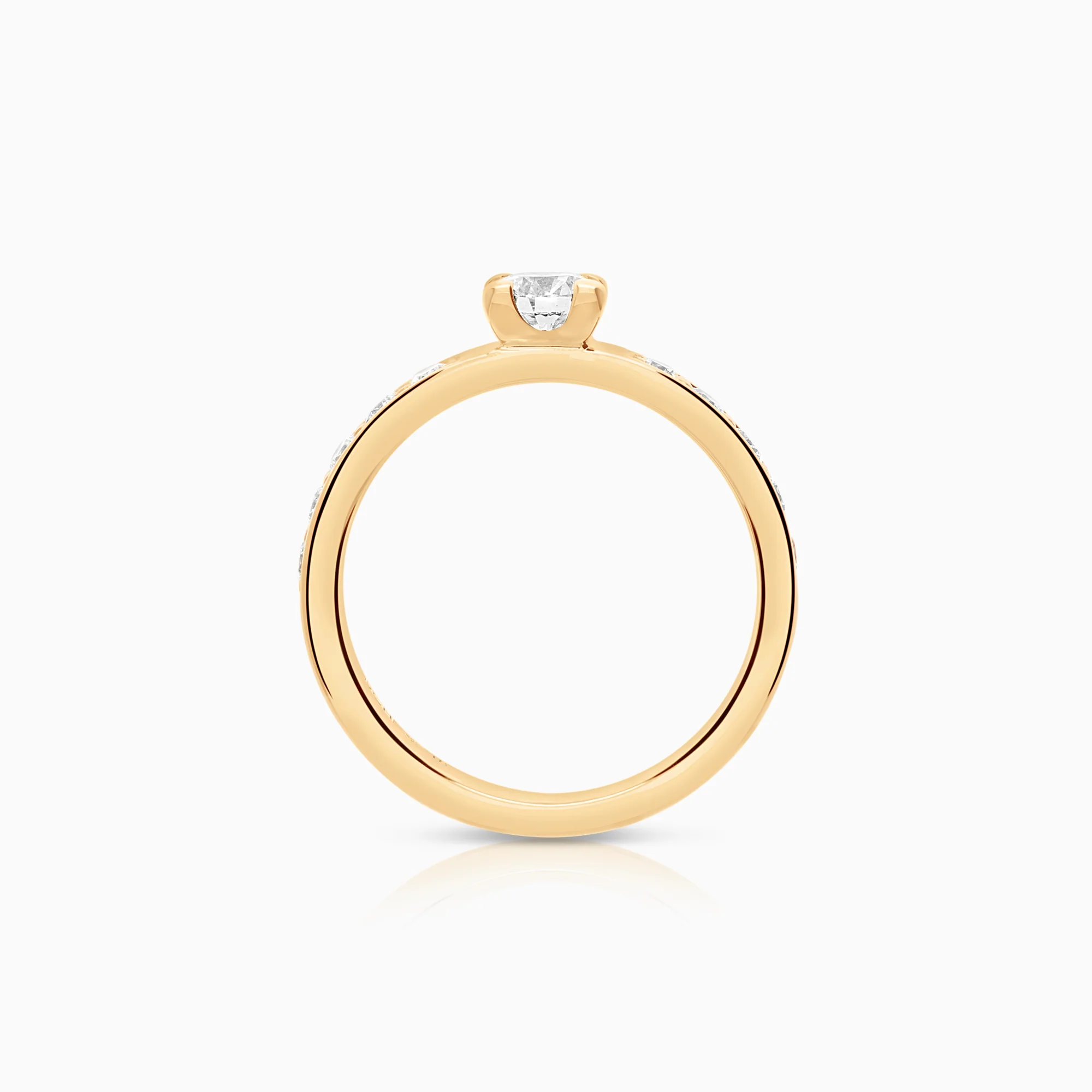 Side stone ring 0.75ct 18K gold - Image 2