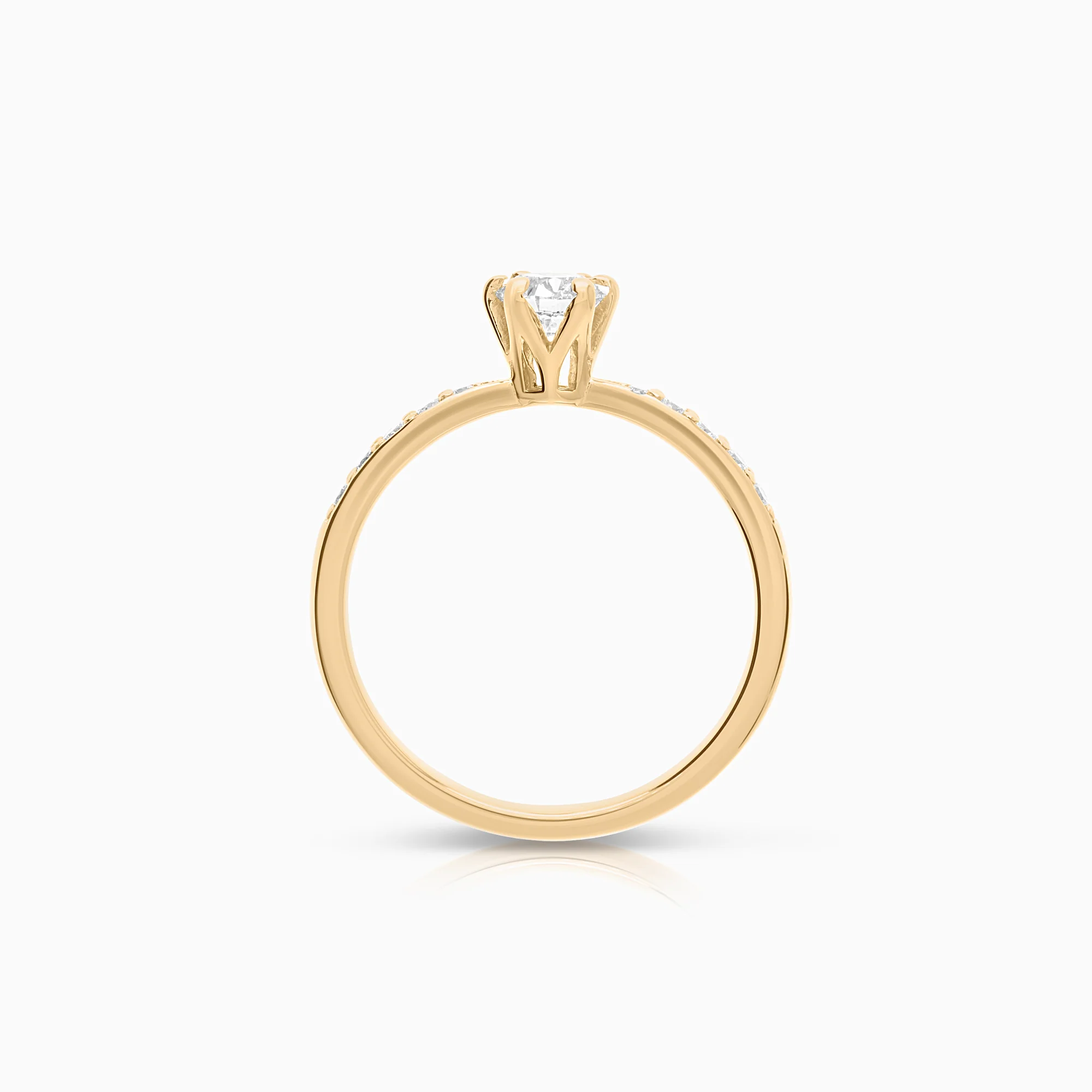 Side-stone ring lab-grown diamonds 0.69ct 18K gold - Image 2