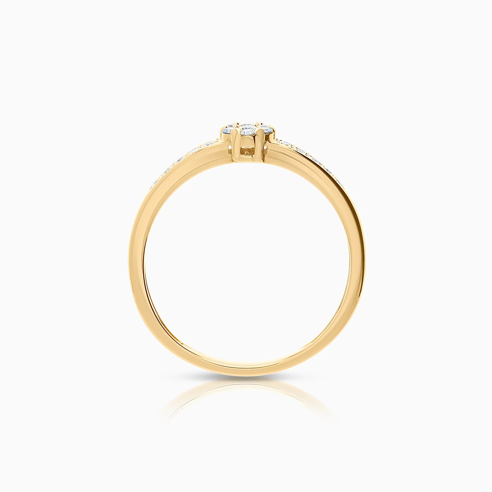 Diamond ring 0.15ct 18K gold - Image 2