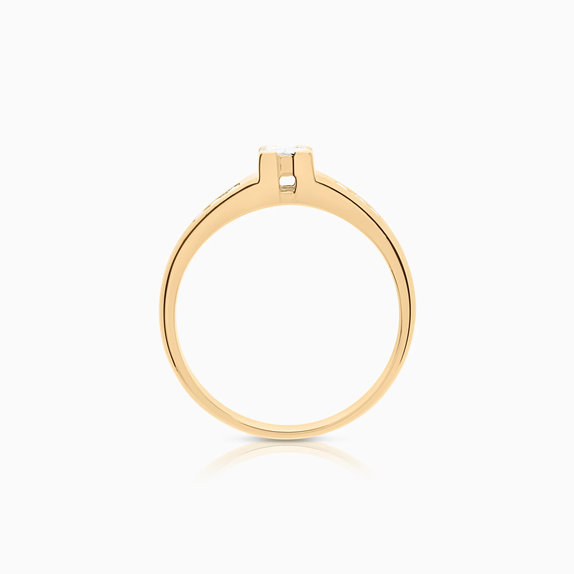 Side-stone ring 0.23ct 18K gold - Image 2
