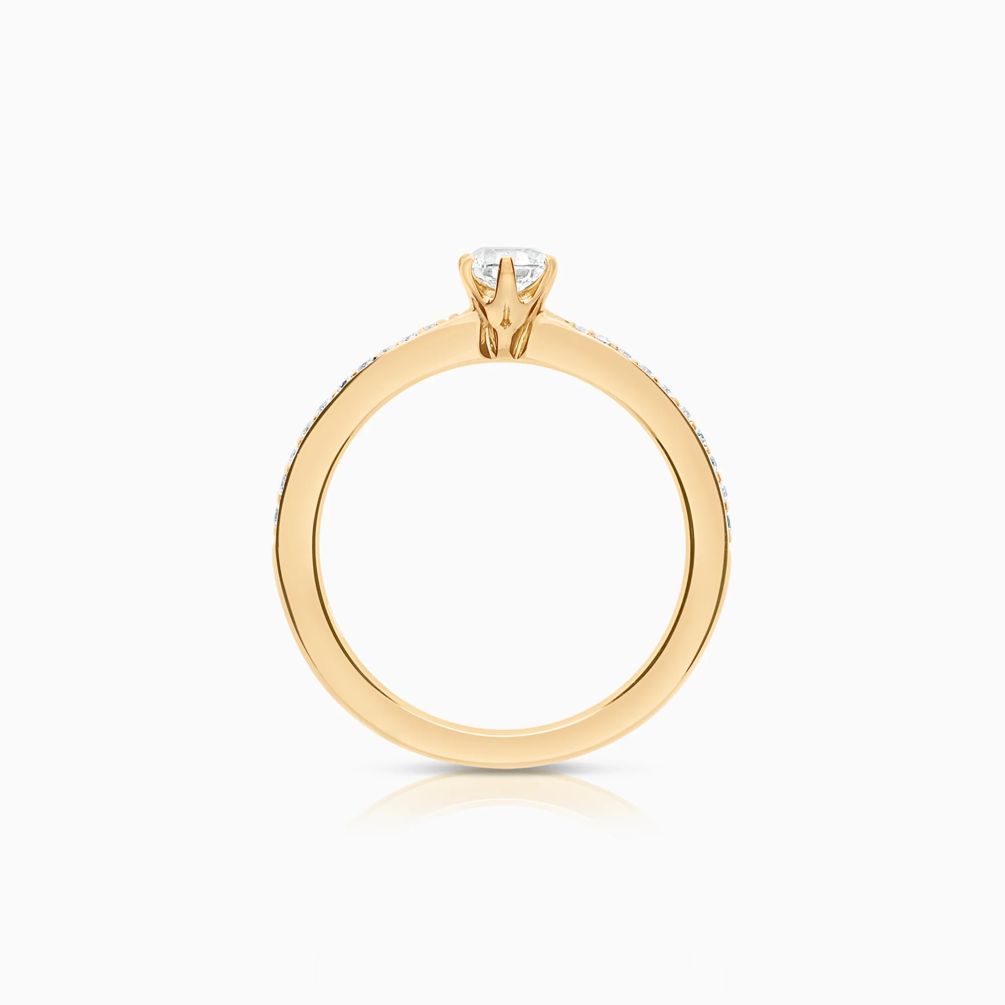 Side-stone ring 0.30ct 18K gold - Image 2