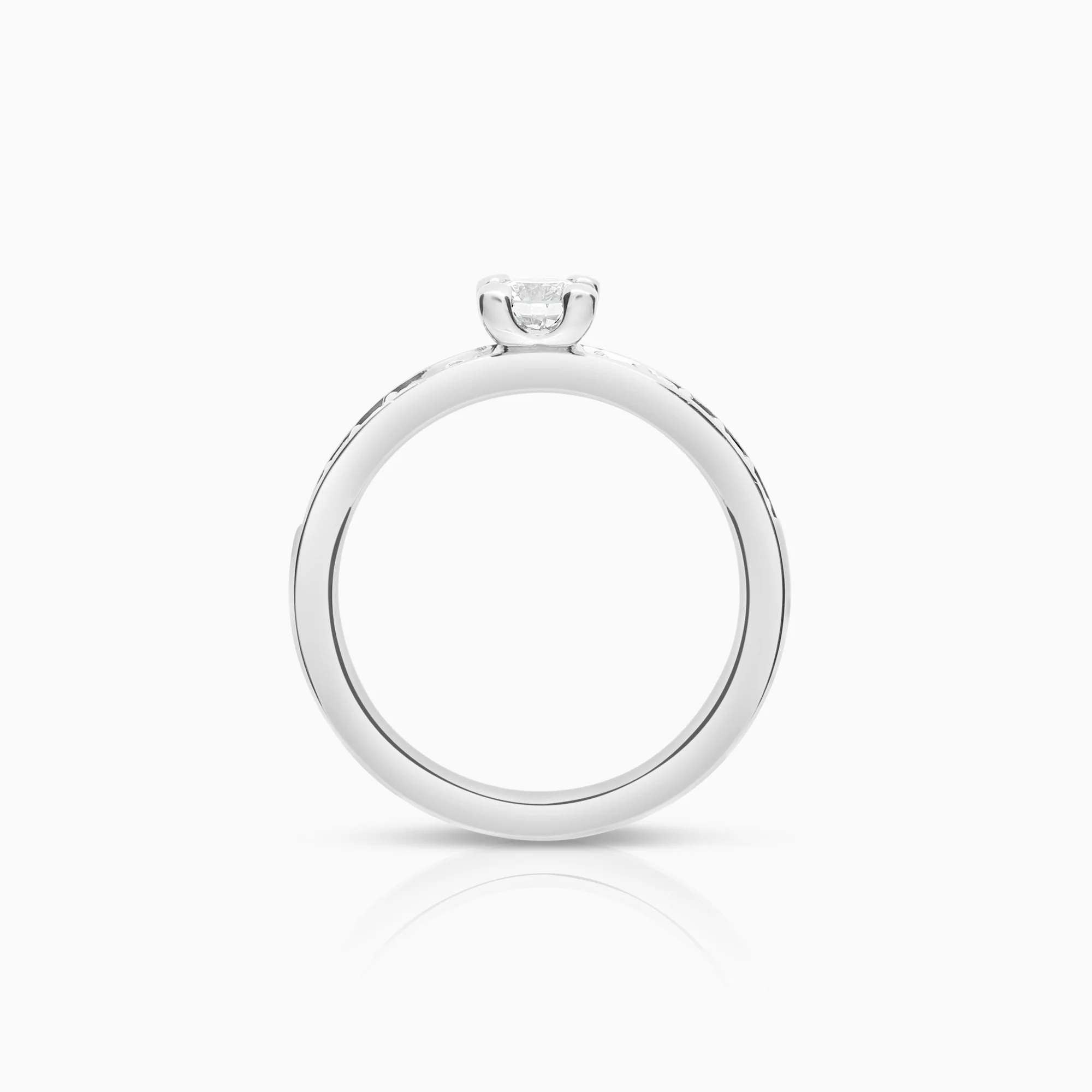 Side Stone Ring 0.45ct 18K White Gold - Image 2