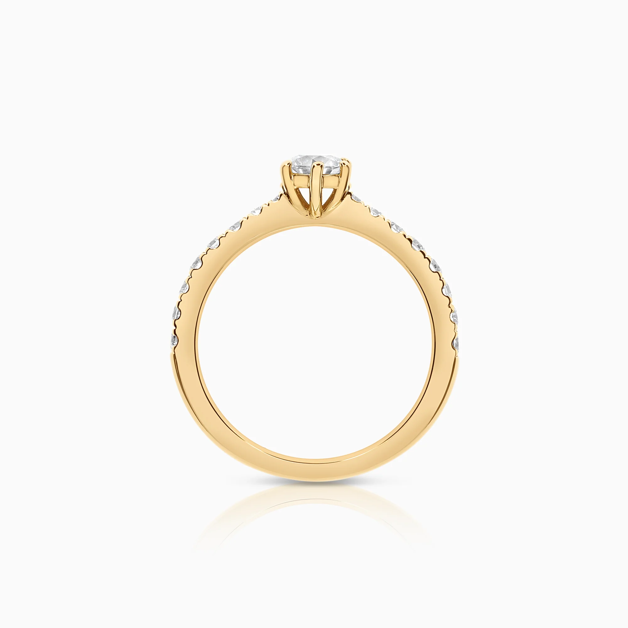 Side stone ring 0.83ct 18K gold - Image 2