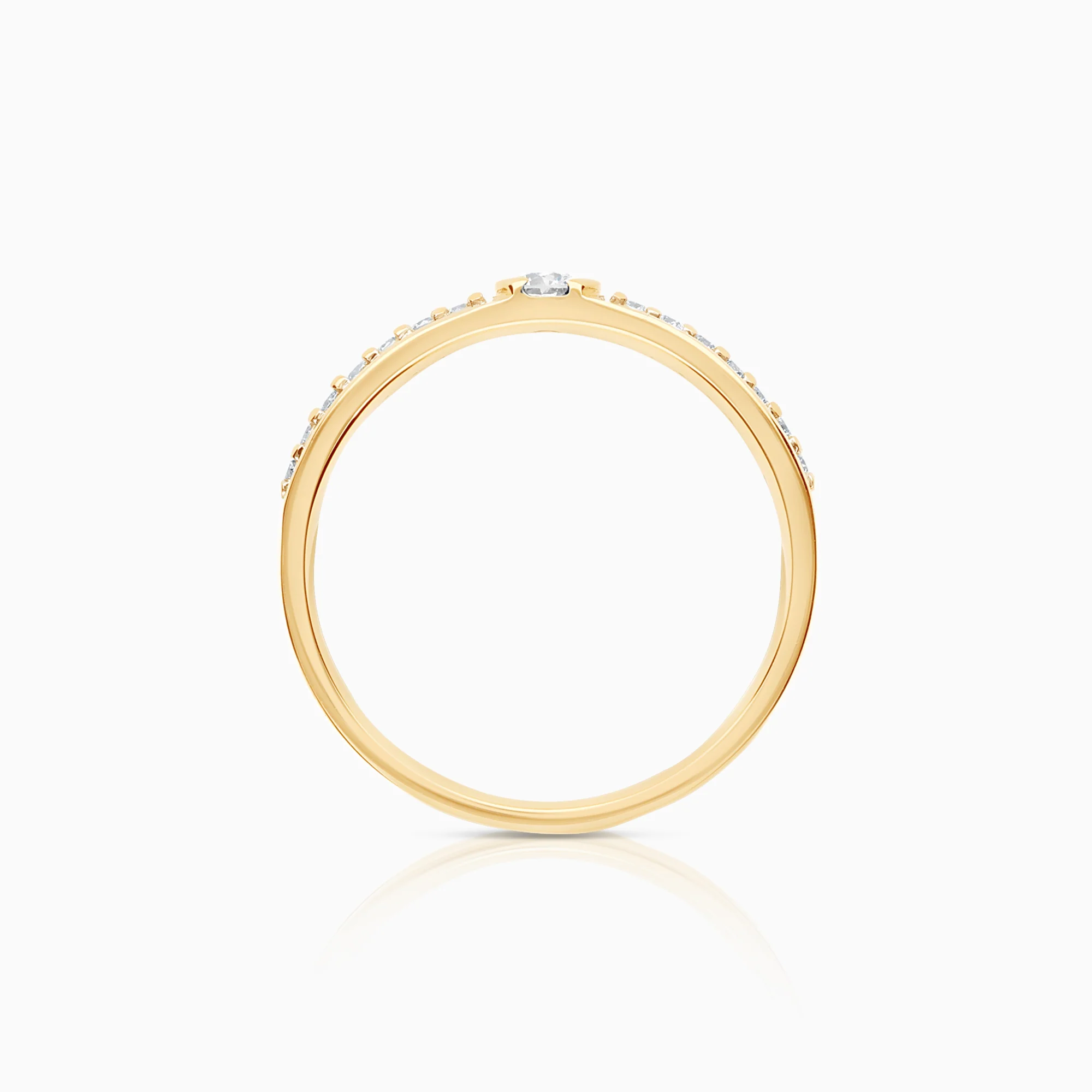 Side-stone ring 0.21ct 18K gold - Image 2