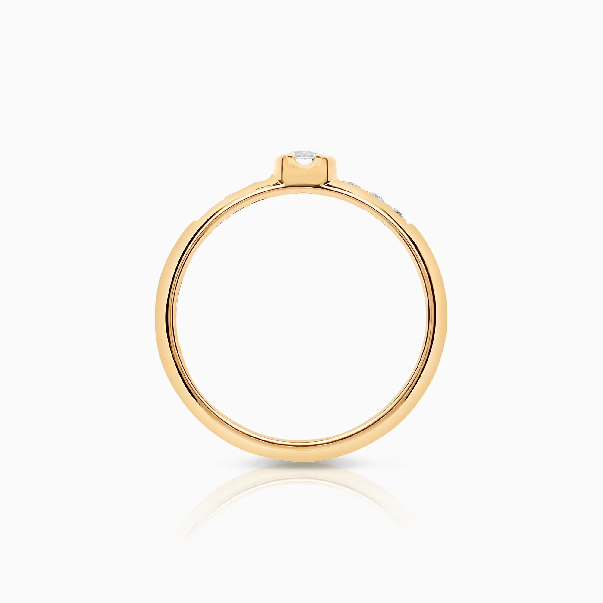 Side Stone Ring 0.22ct 18K gold - Image 2