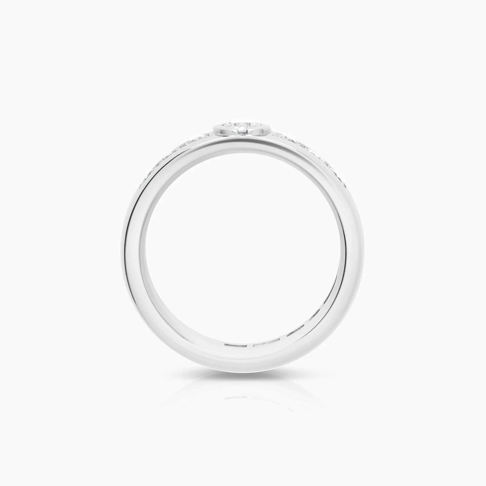 Side-stone ring 0.50ct 18K white gold - Image 3