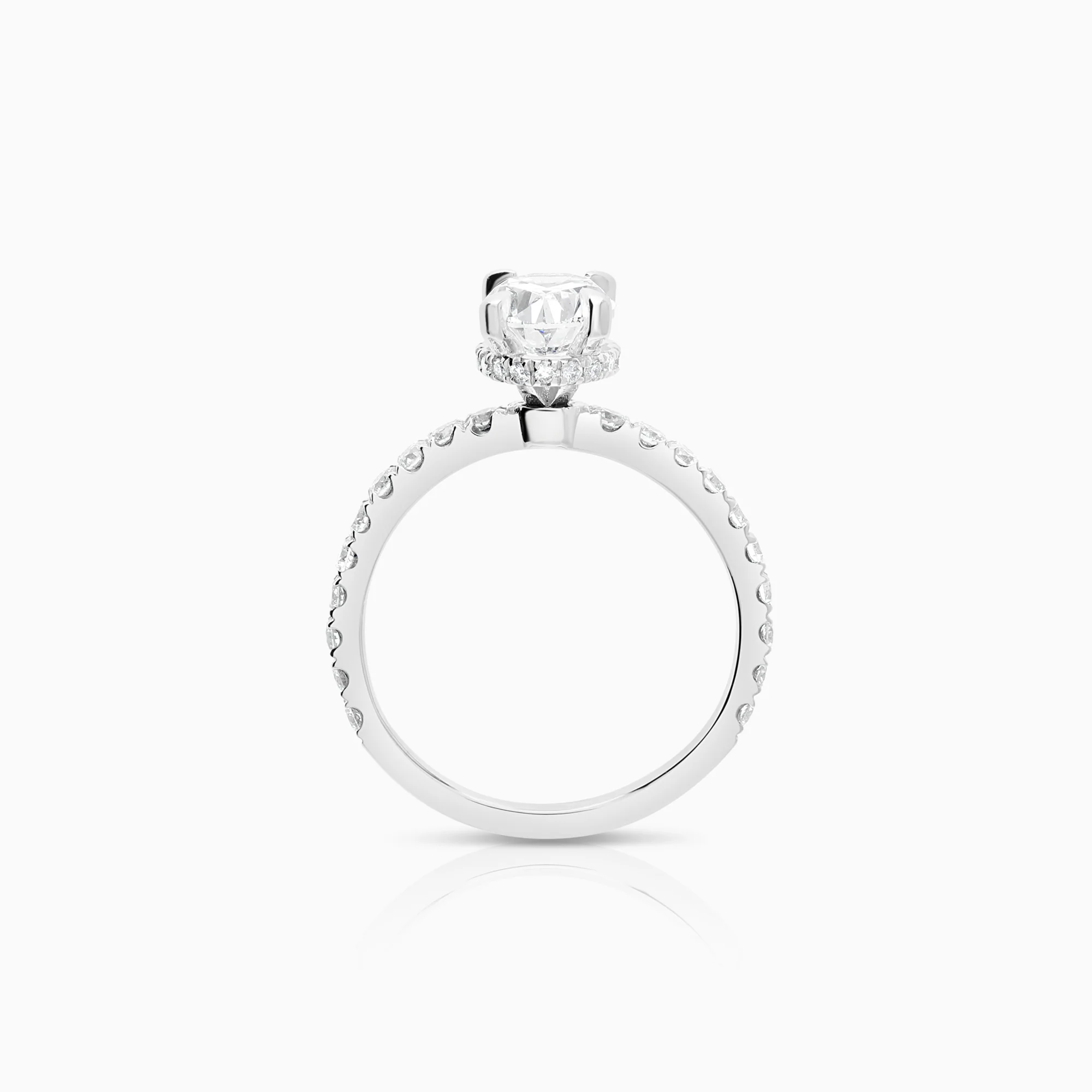 Side-stone ring 1.49ct 950 platinum - Image 3