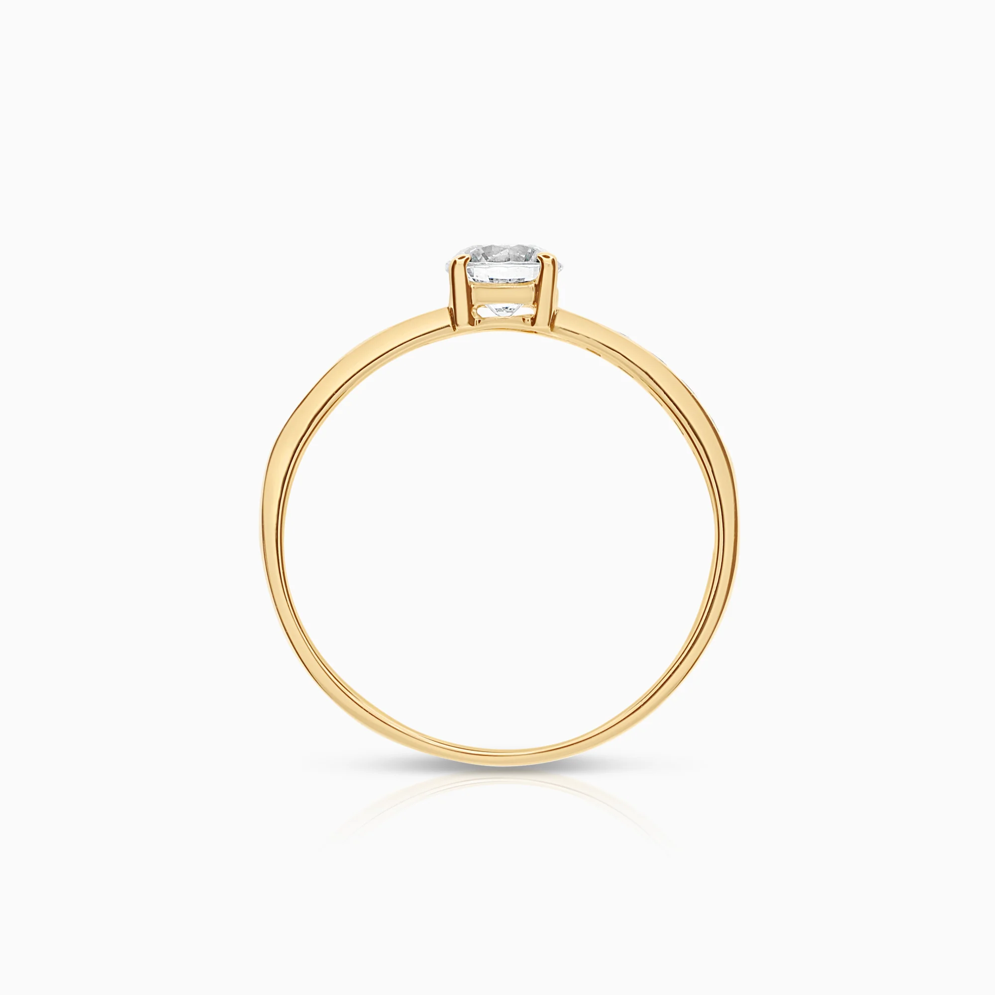 Side-stone ring 1.80g 18K gold - Image 2