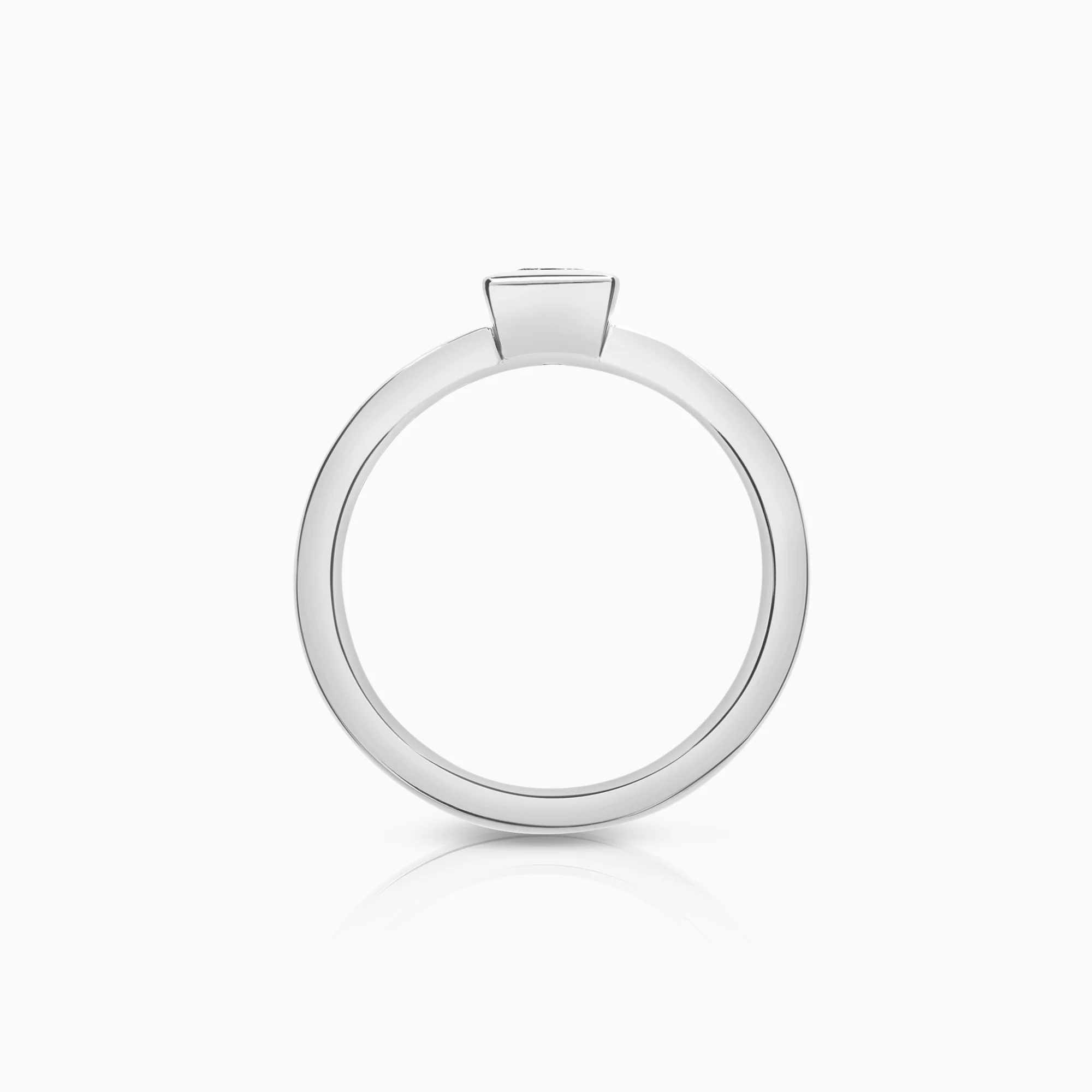 Side stone ring 1.00ct 18K white gold - Image 2