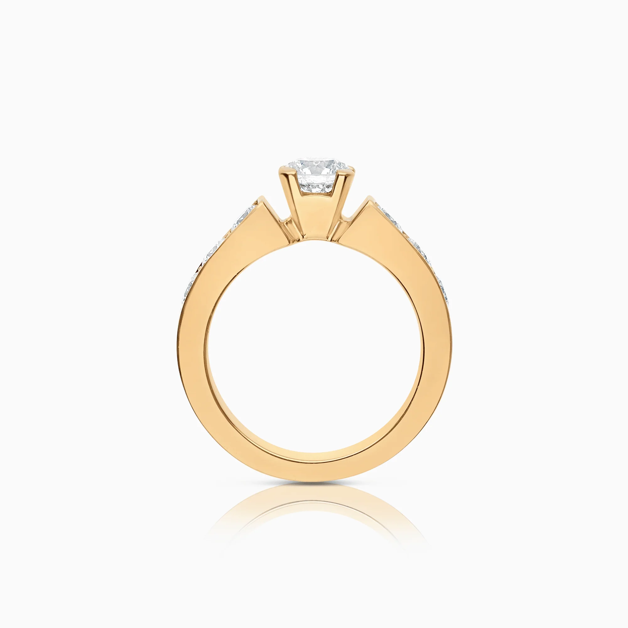 Side stone ring 1.31ct 18K gold - Image 2