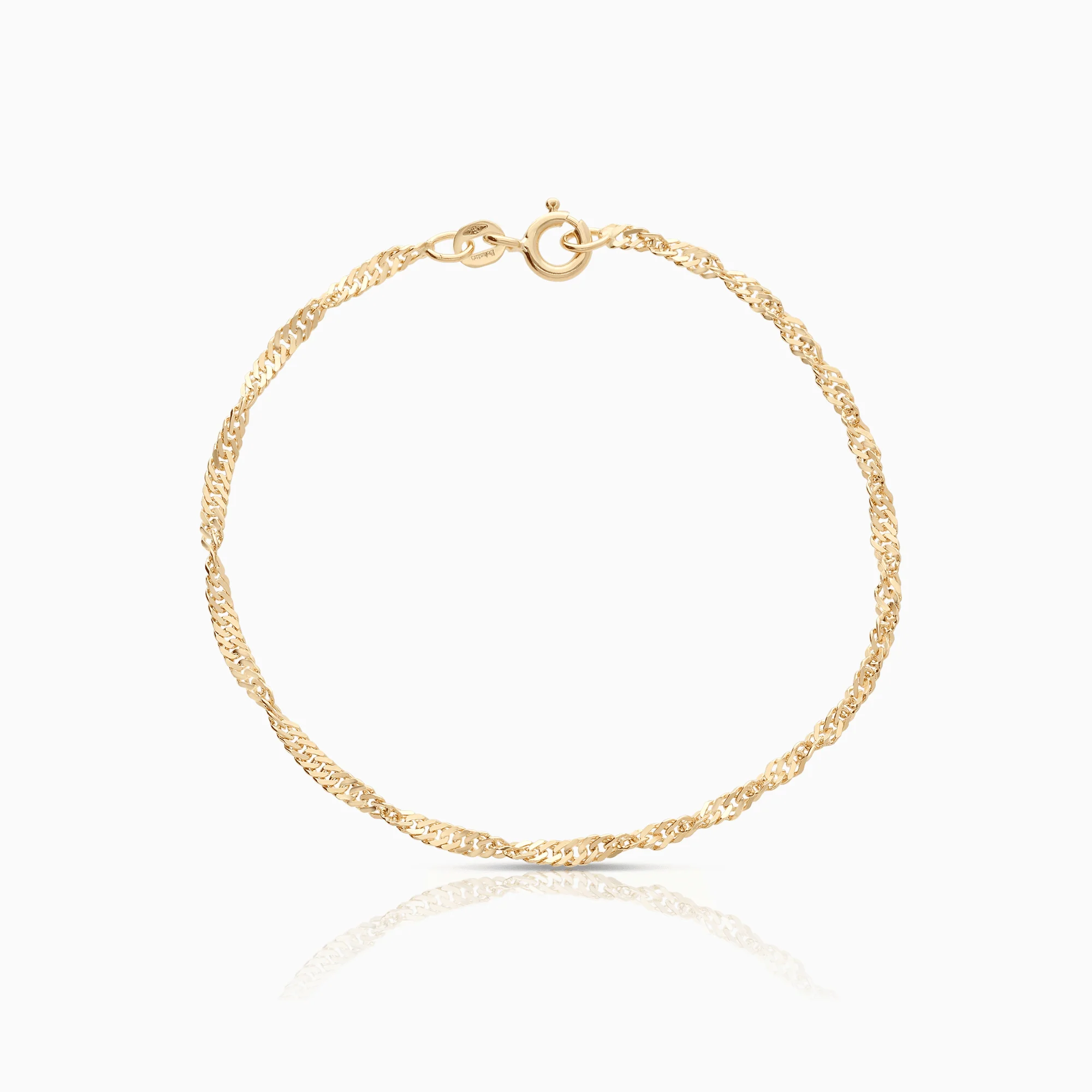 Singapore Bracelet 2.12g 18K Gold