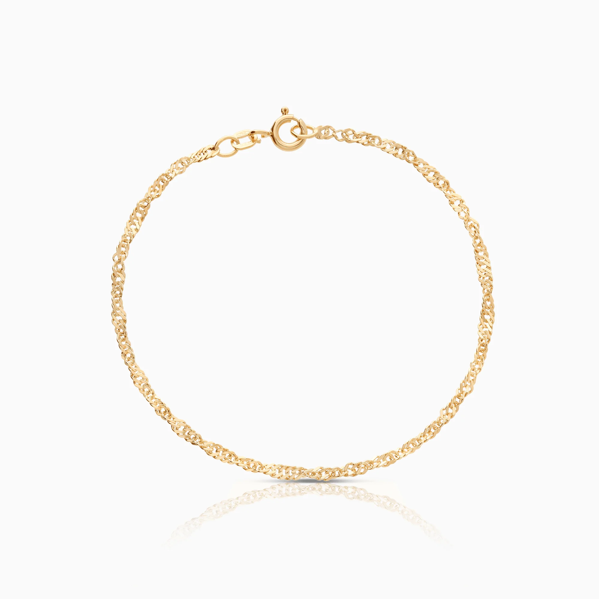 Singapore bracelet 2.18g 18K gold