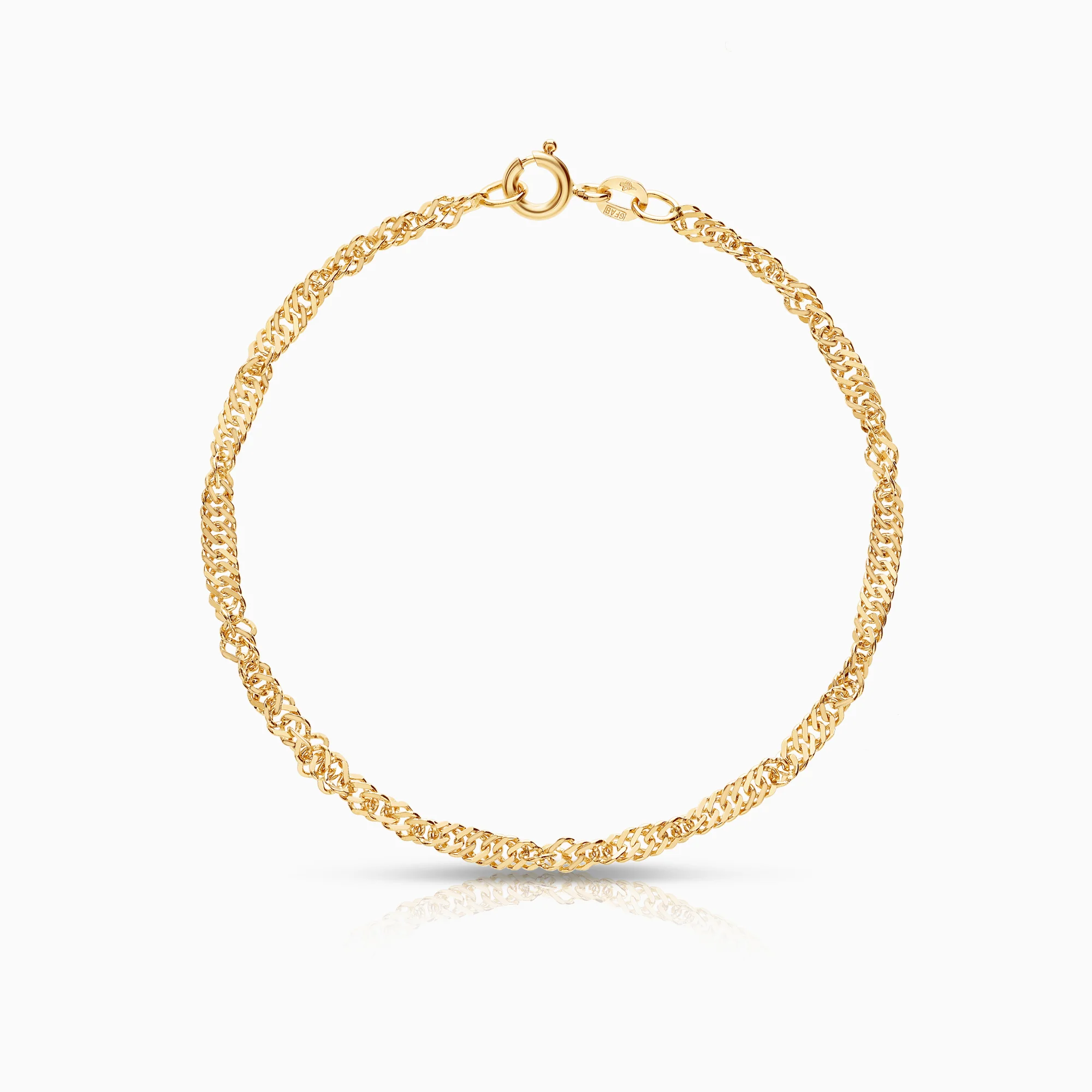 Singapore bracelet 2.96g 18K gold