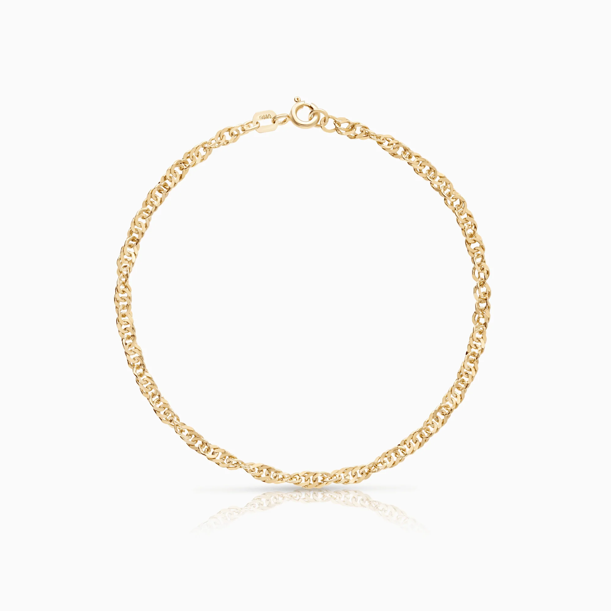 Singapore bracelet 3.01g 18K gold