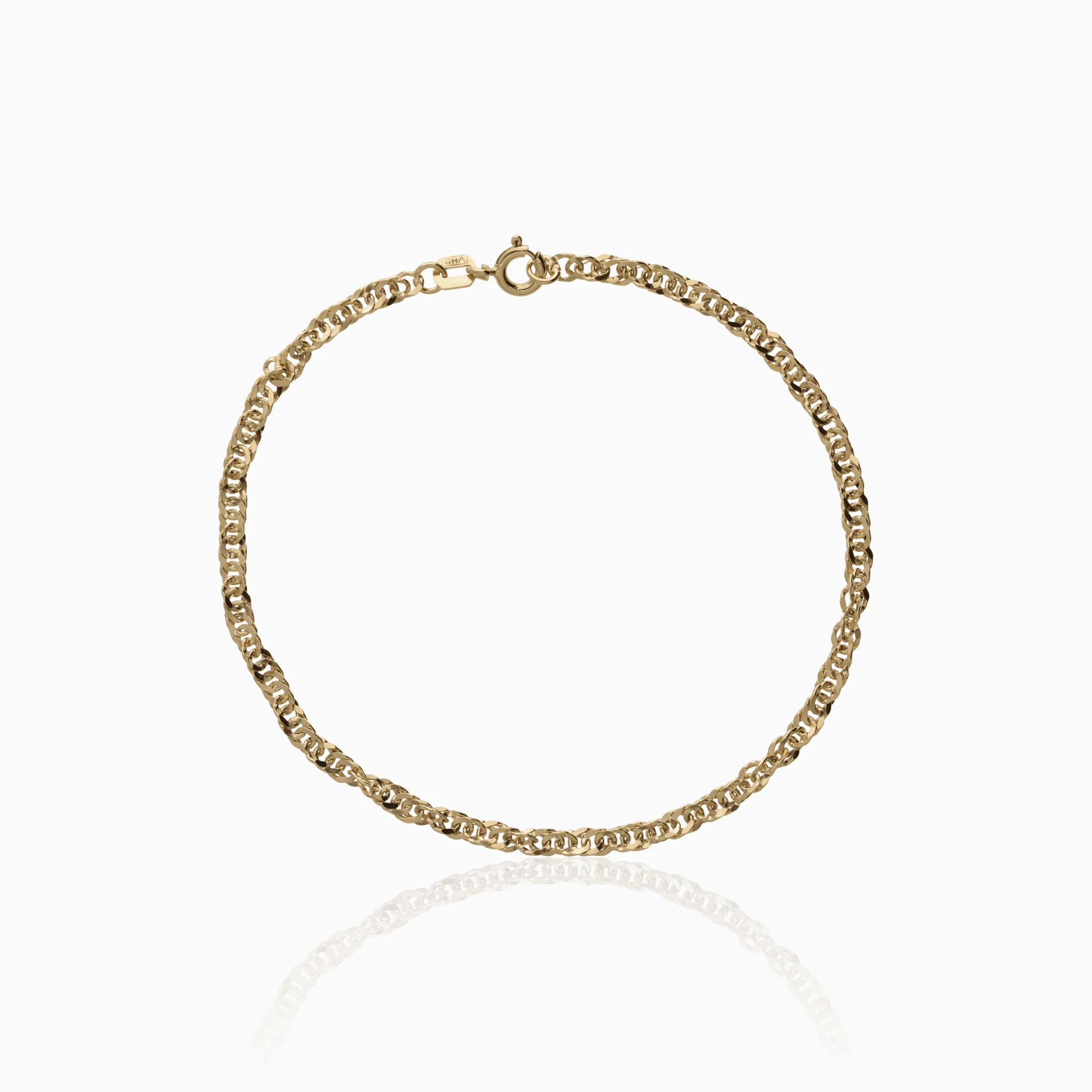 Singapore bracelet 3.05g 18K gold
