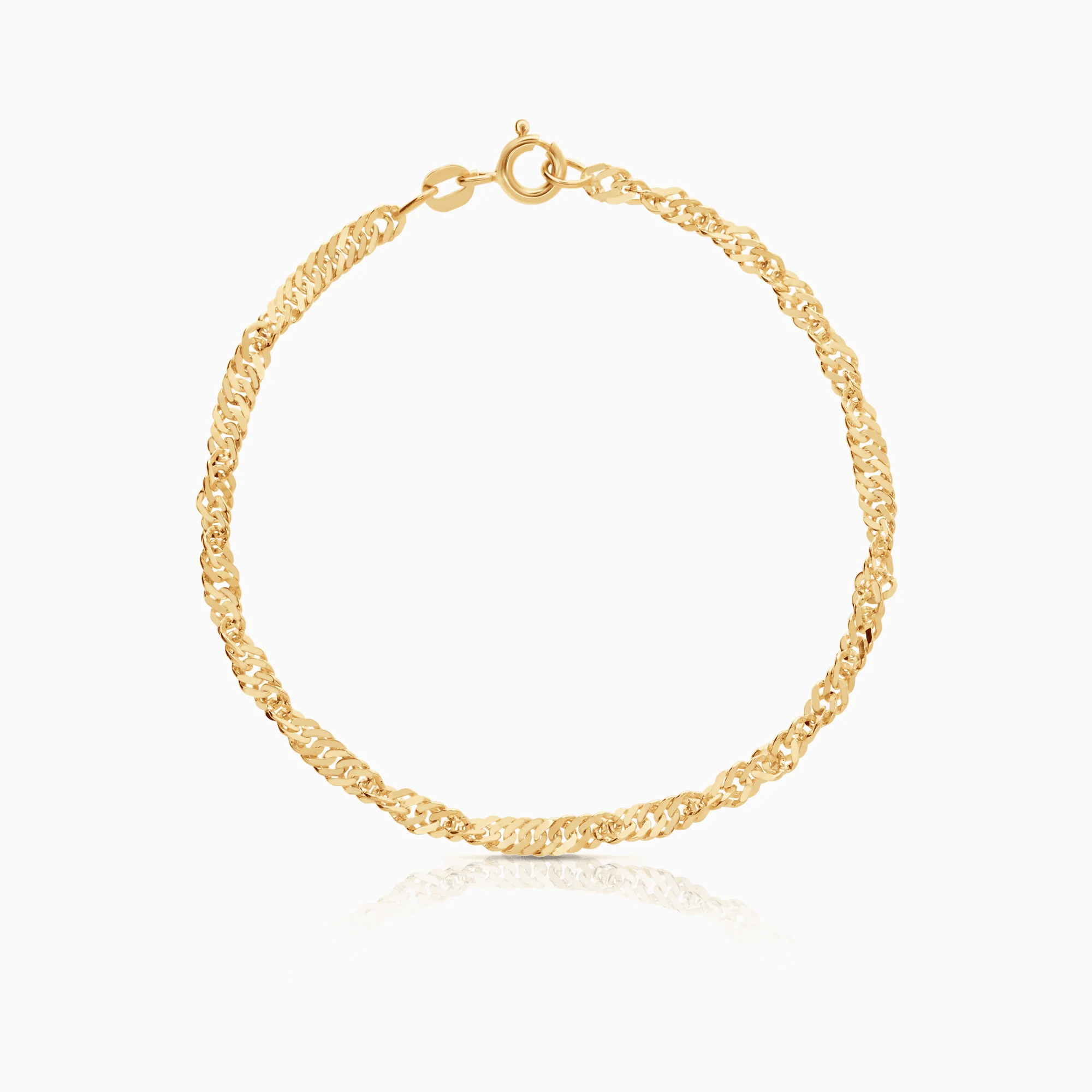 Singapore Bracelet 3.28g 18K Gold