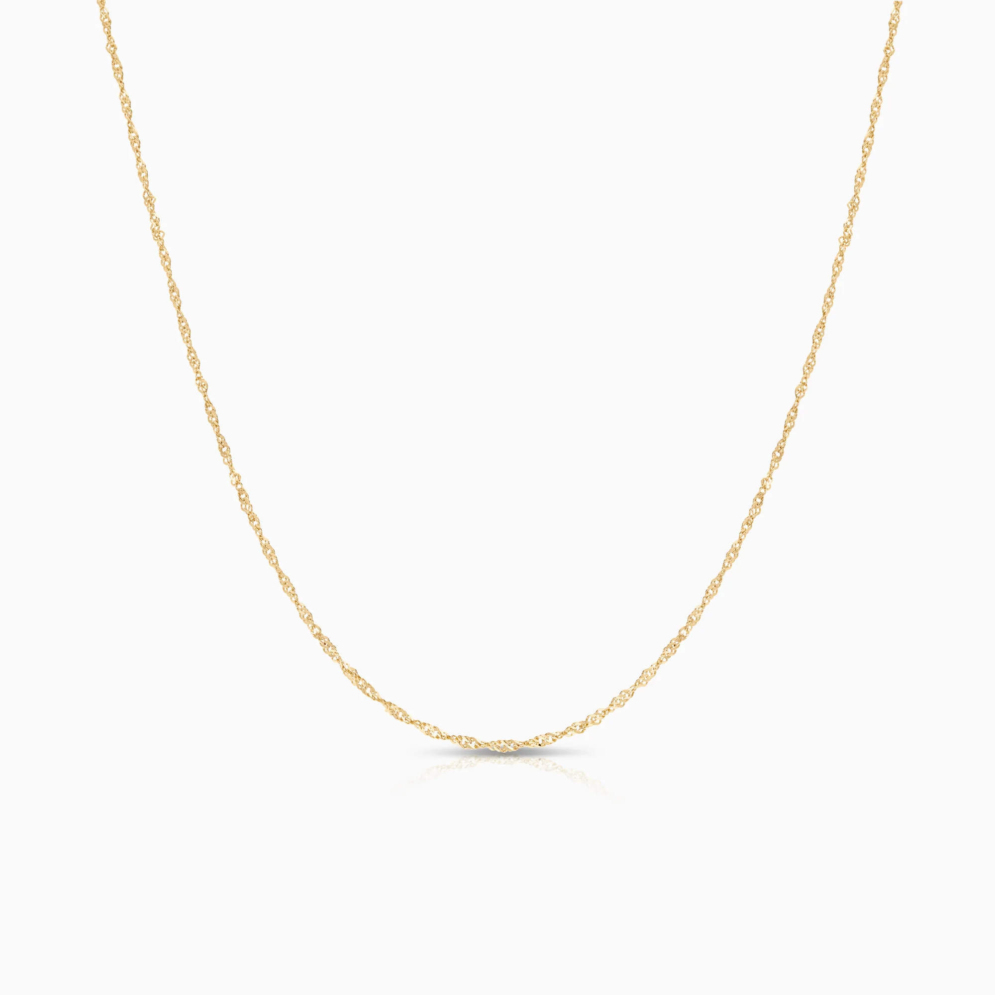 Singapore necklace 1.37g 18K gold