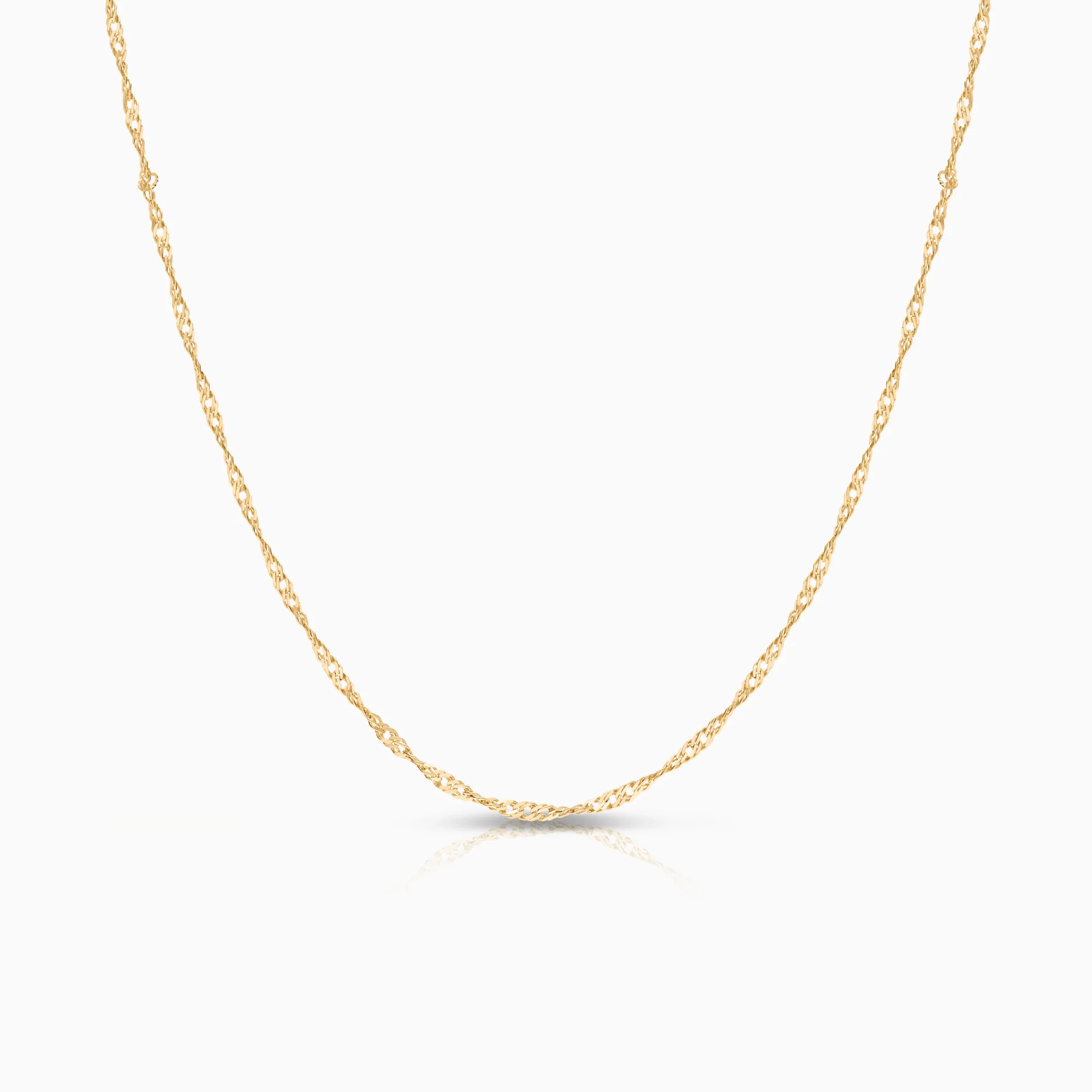 Singapore necklace 2.45g 18K gold