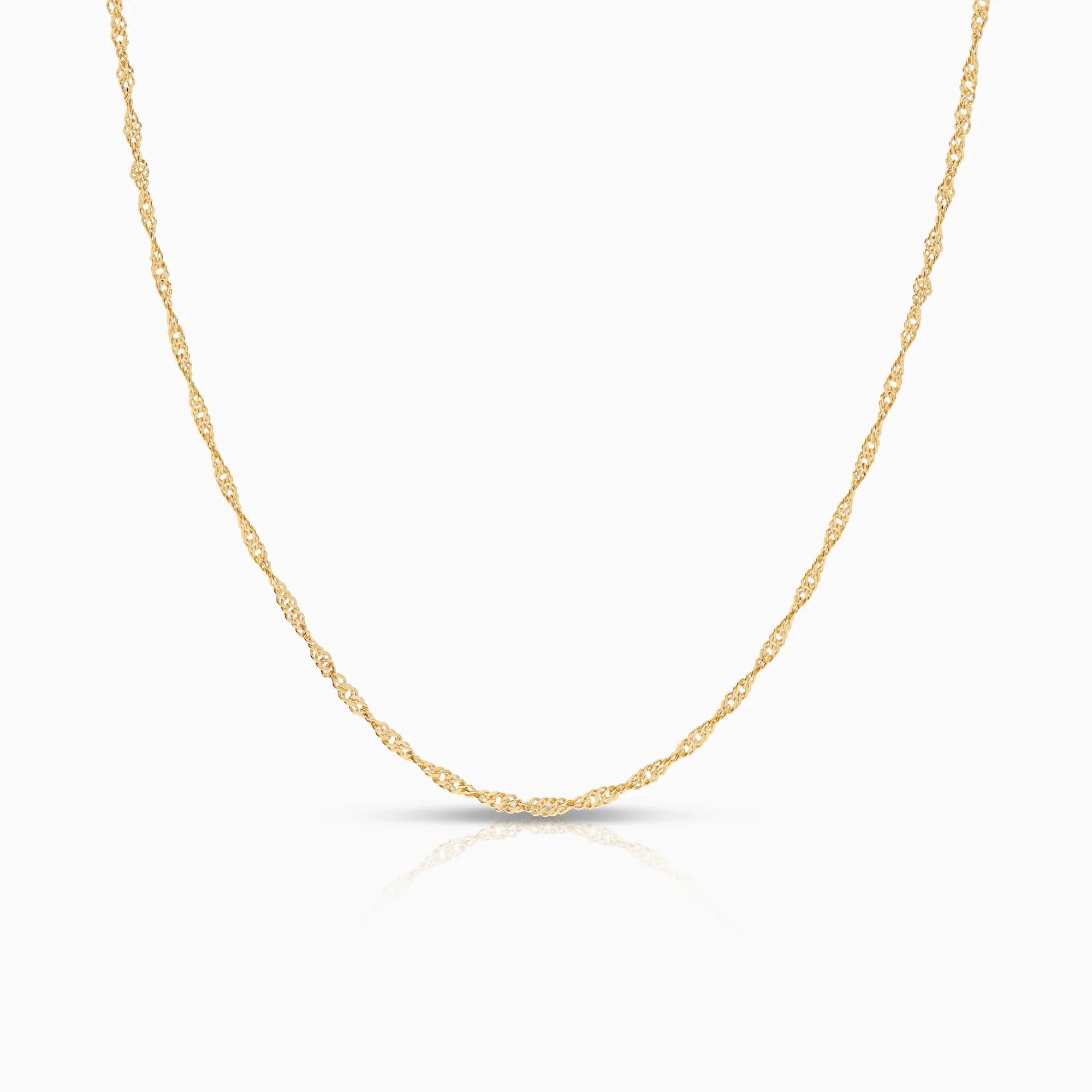 Singapore necklace 2.93g 18K gold