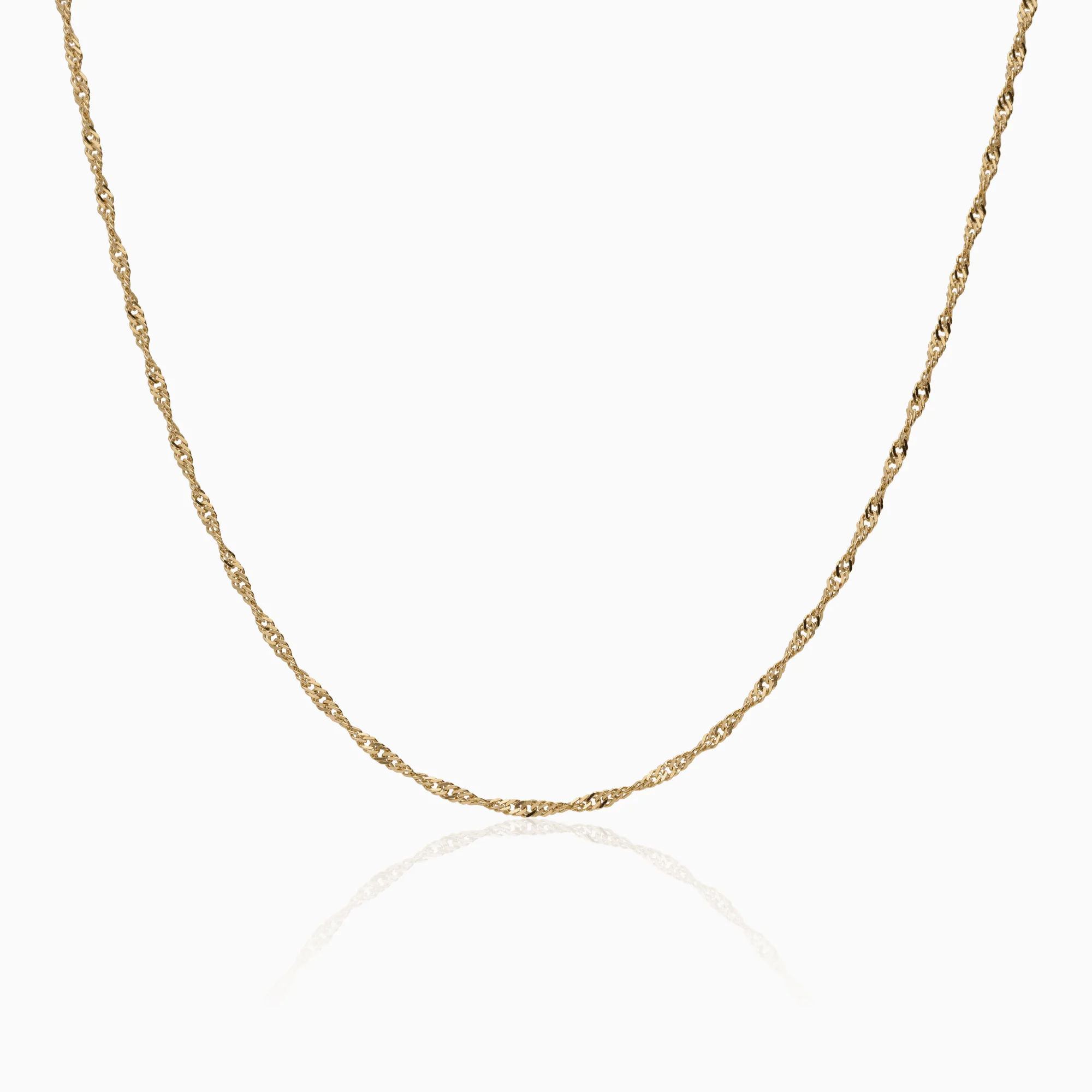 Singapore necklace 2.84g 18K gold