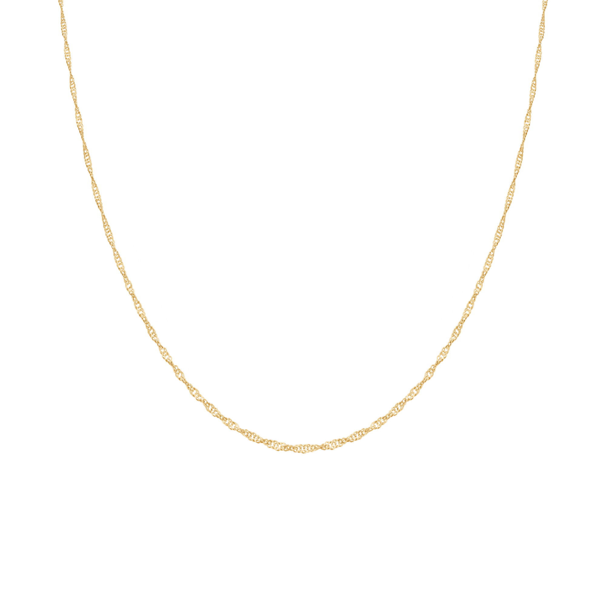 Singapore necklace 42cm 18K gold - Image 2
