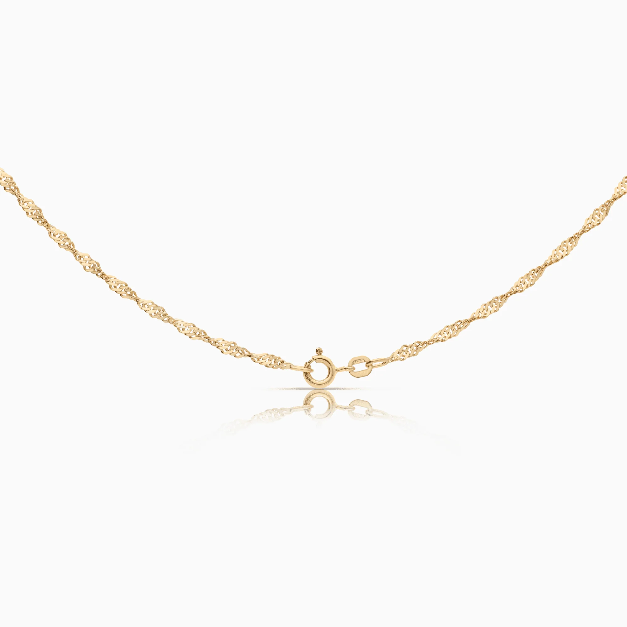Singapore necklace 6.50g 18K gold - Image 2