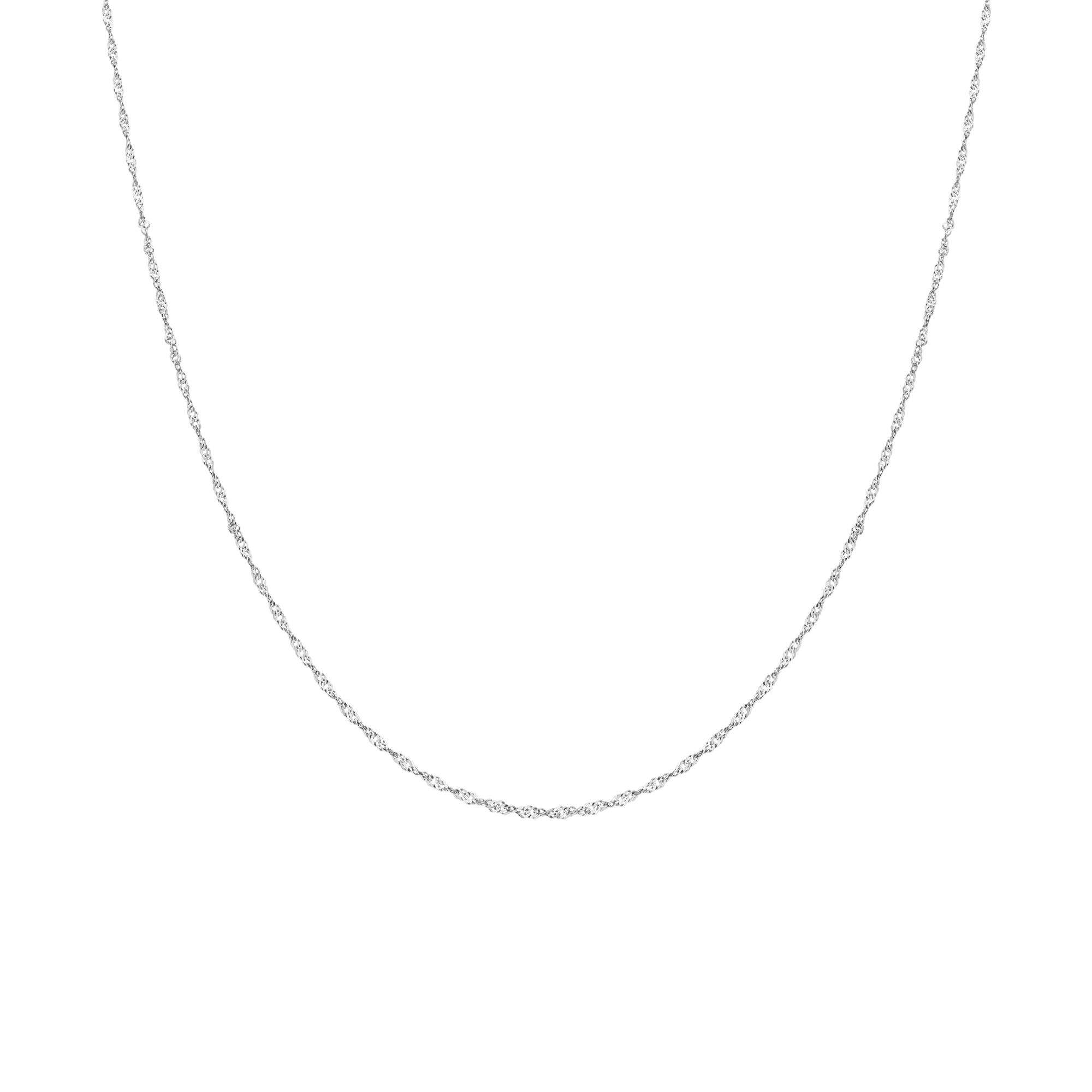Singapore chain 42cm 18K white gold - Image 2
