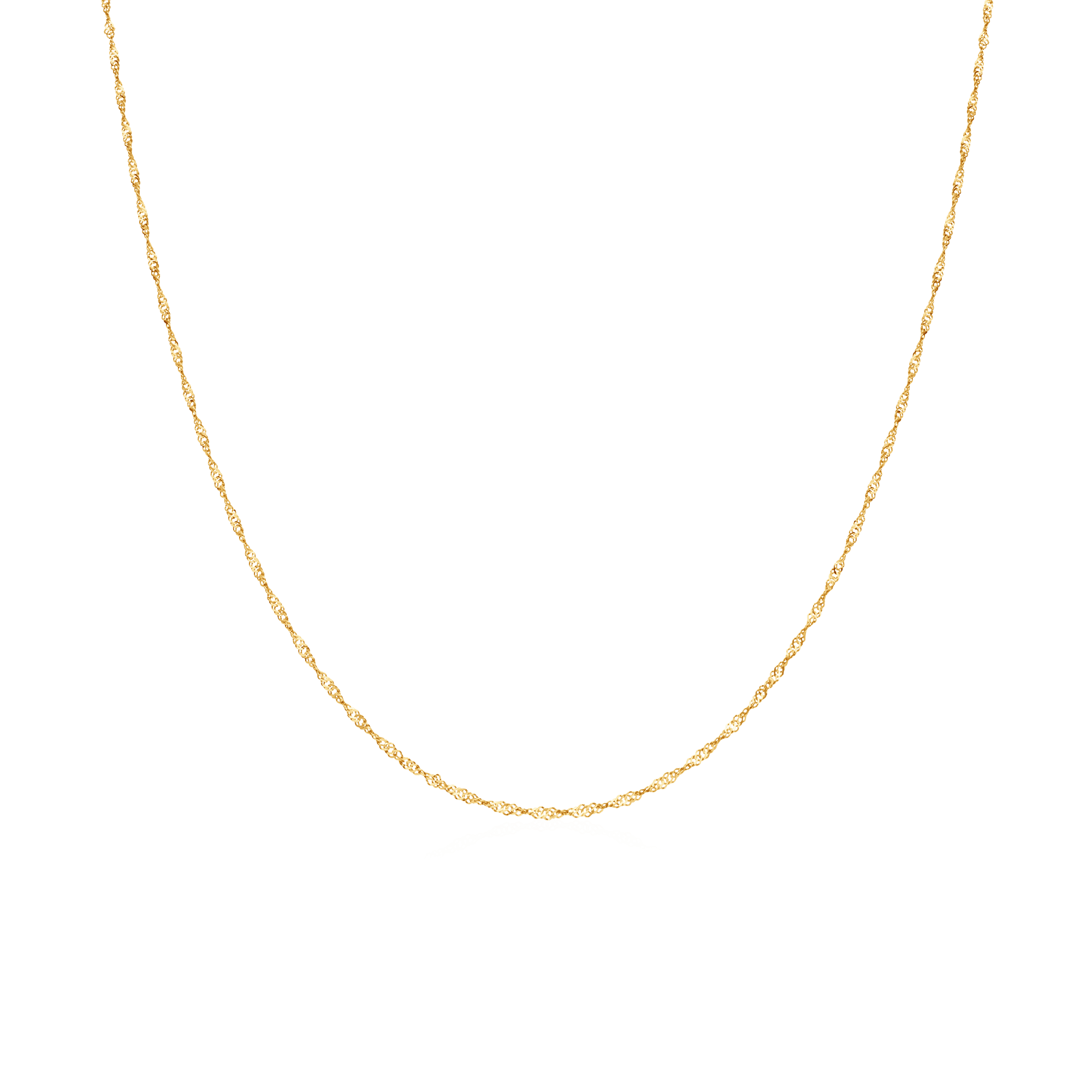 Singapore chain 44cm 18K gold - Image 2