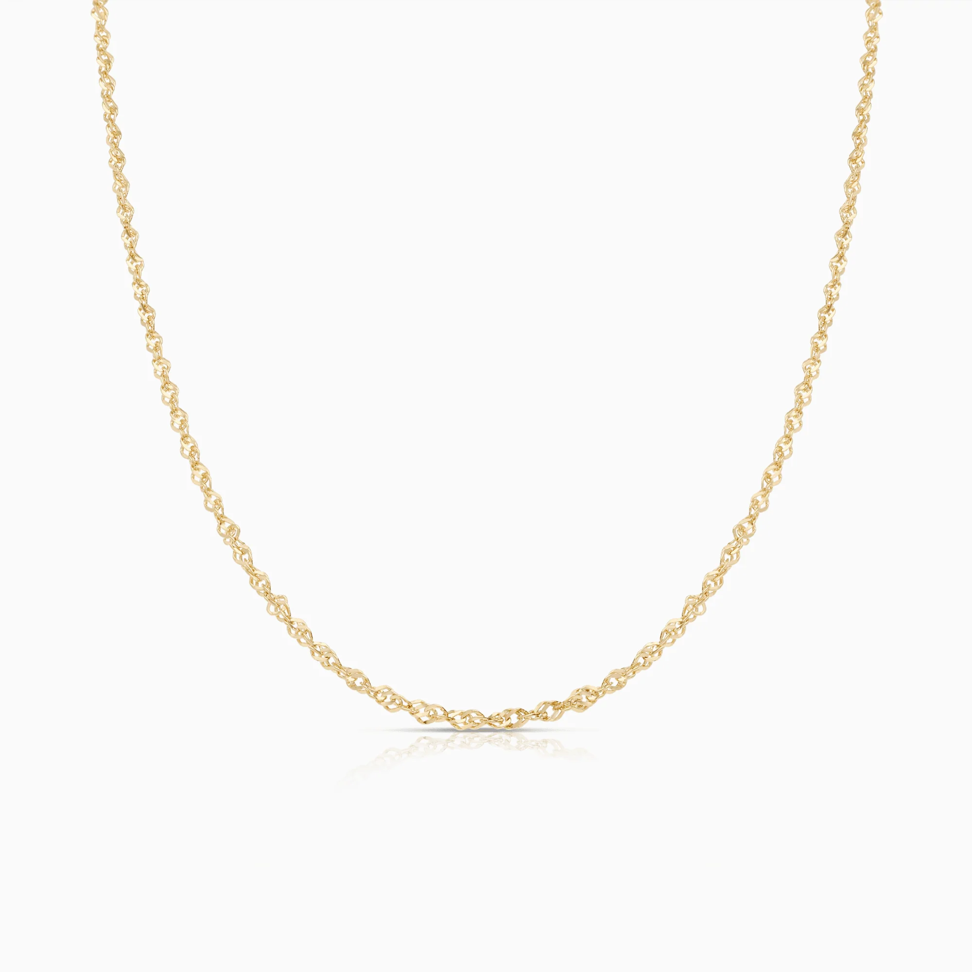 Singapore chain 45cm 18K gold