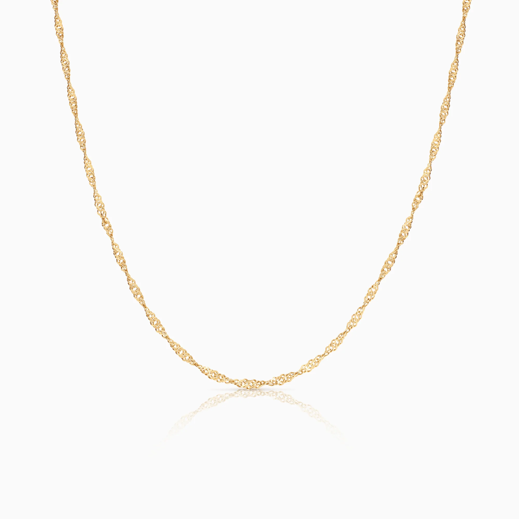 Singapore chain 45cm 18K gold