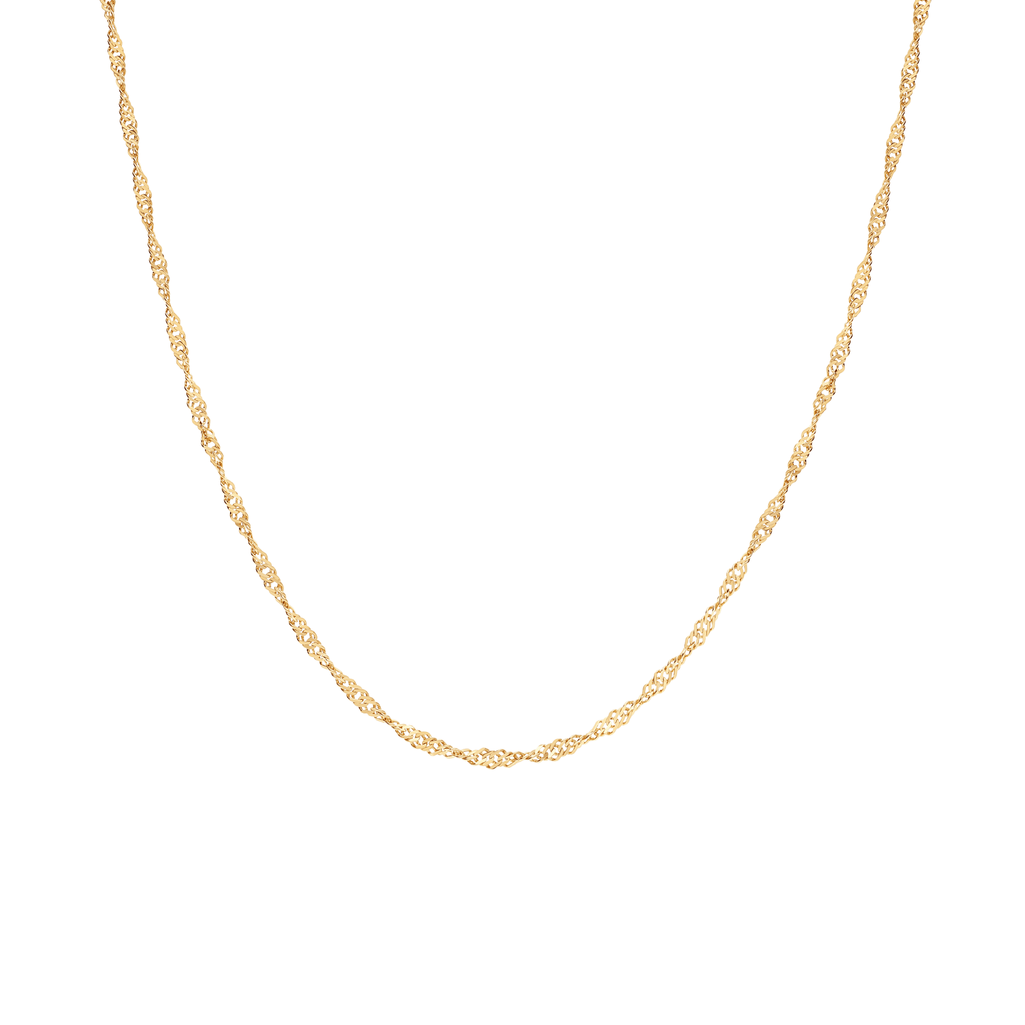 Singapore chain 45cm 18K gold - Image 2